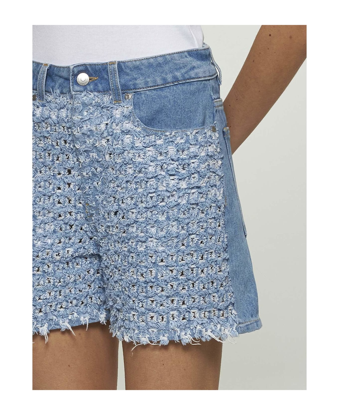 Stella McCartney Denim Shorts - Light Blue