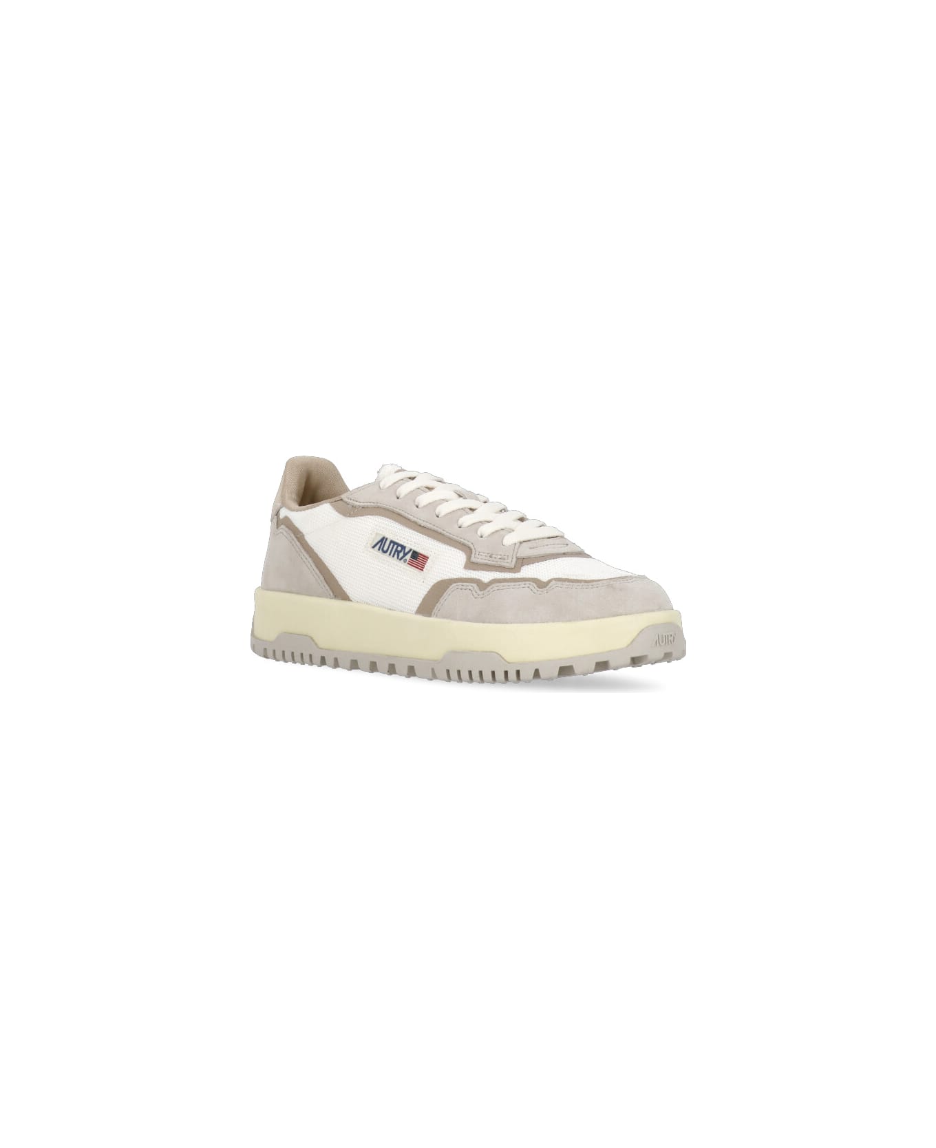 Autry Sneakers Wildpace Low In Mesh E Suede - Beige