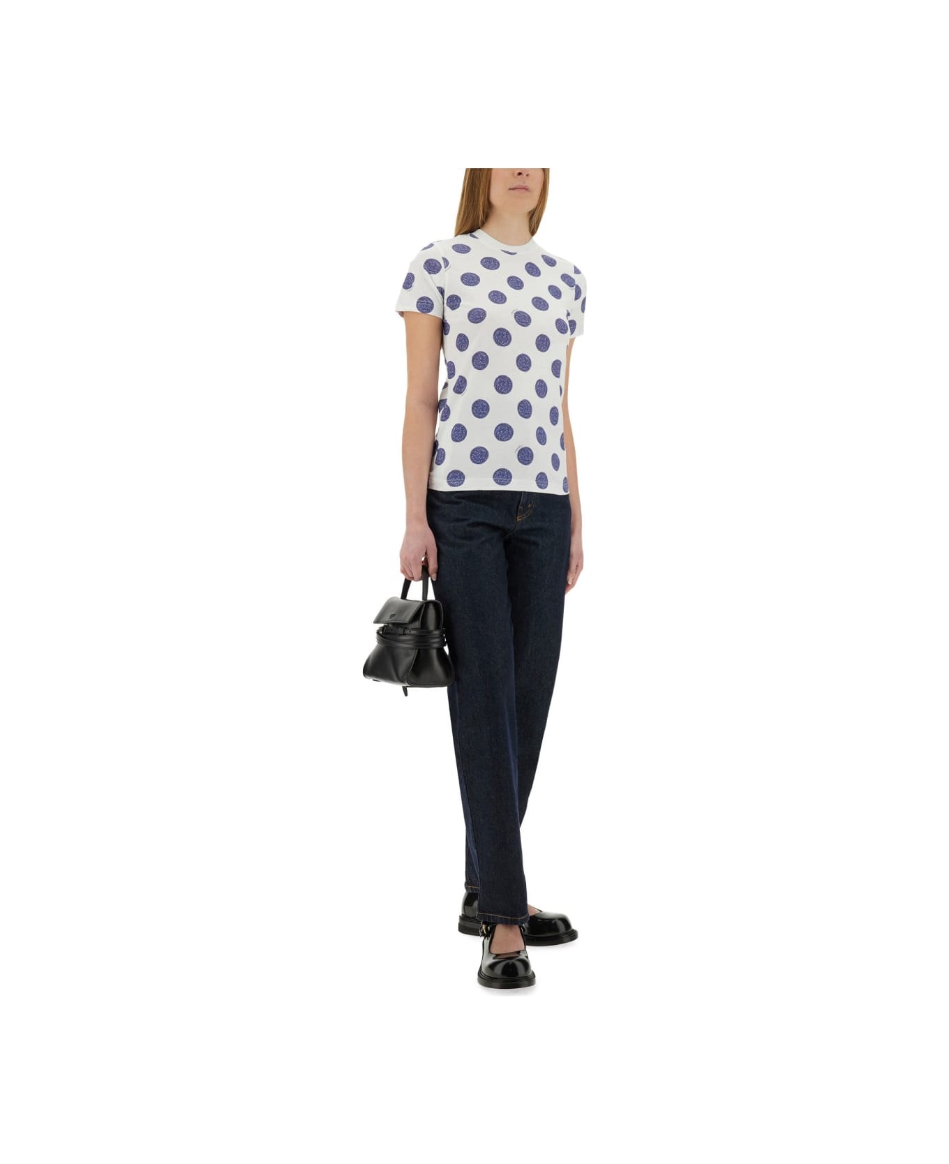 Moschino "ballpoint Pen Polka Dots" T-shirt - WHITE