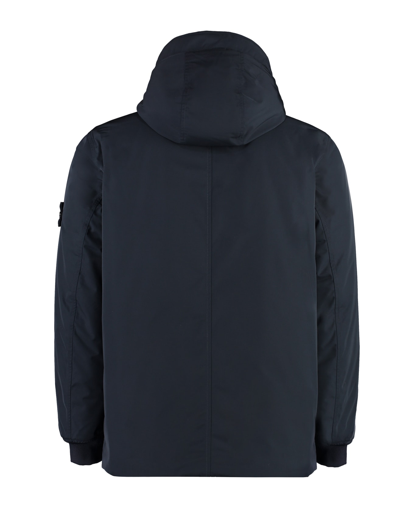 Stone Island Light Soft Shell Check Grid Jacket In Navy Blue - Blue
