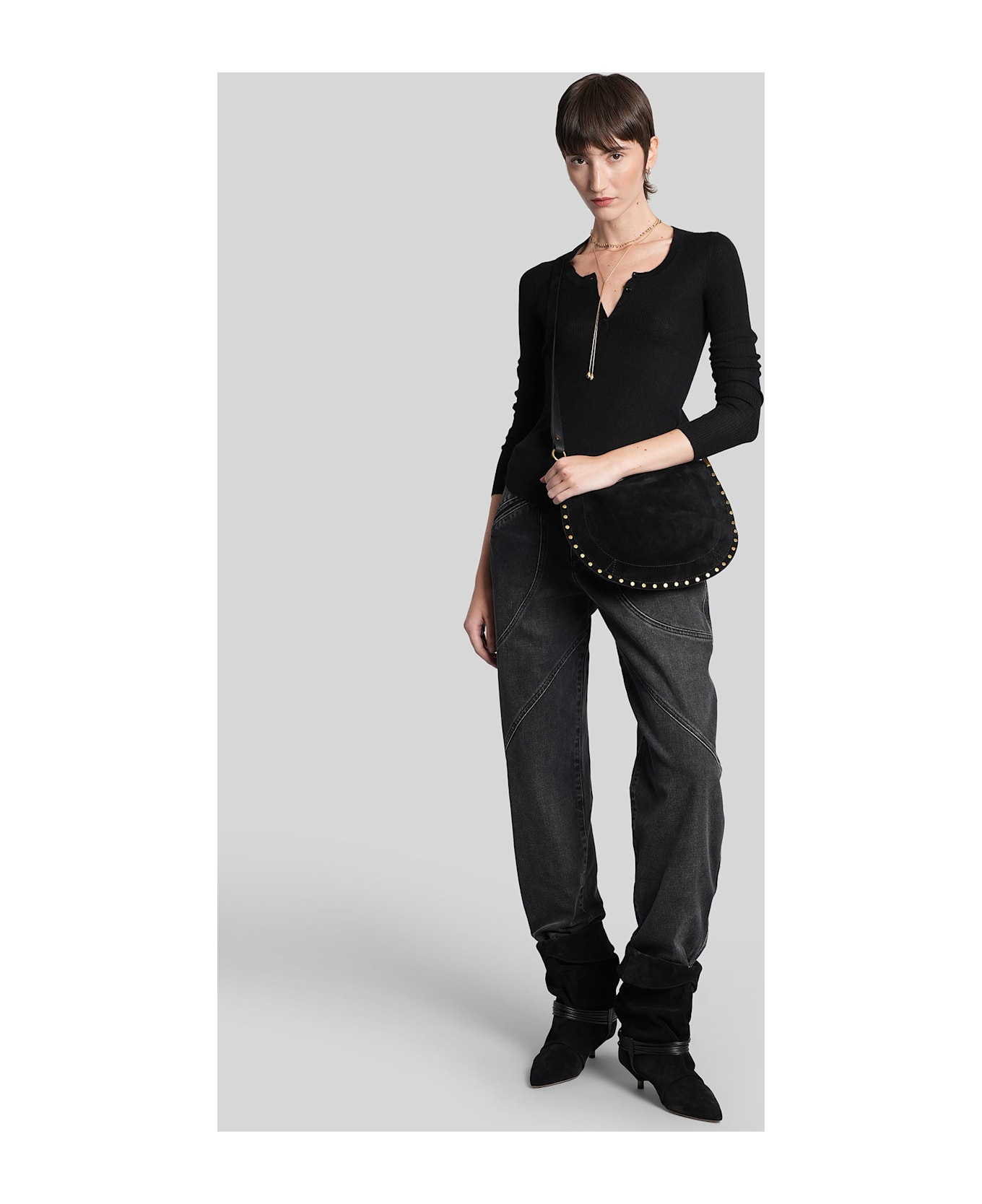 Isabel Marant Idite In Black Cashmere - black