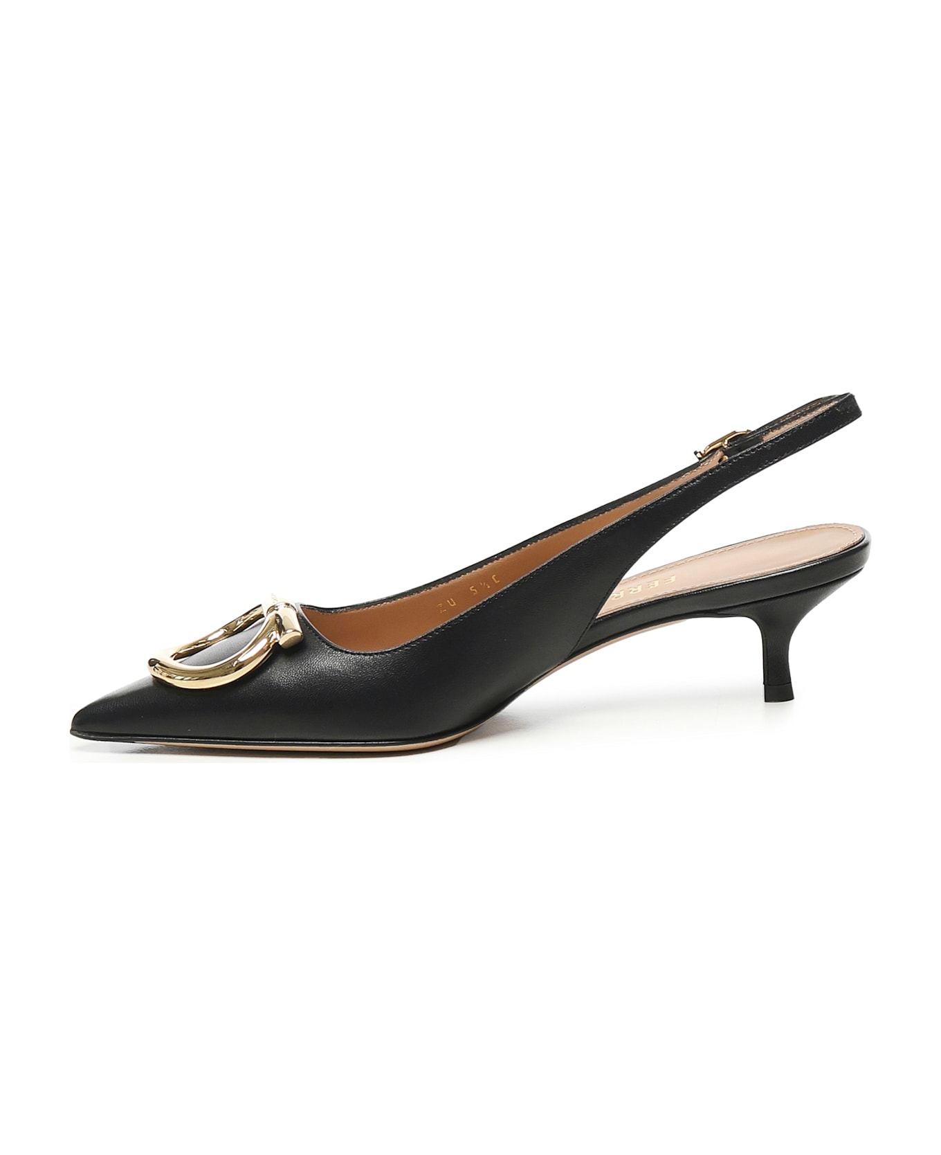 Ferragamo Slingback Maxi Gancini - Black
