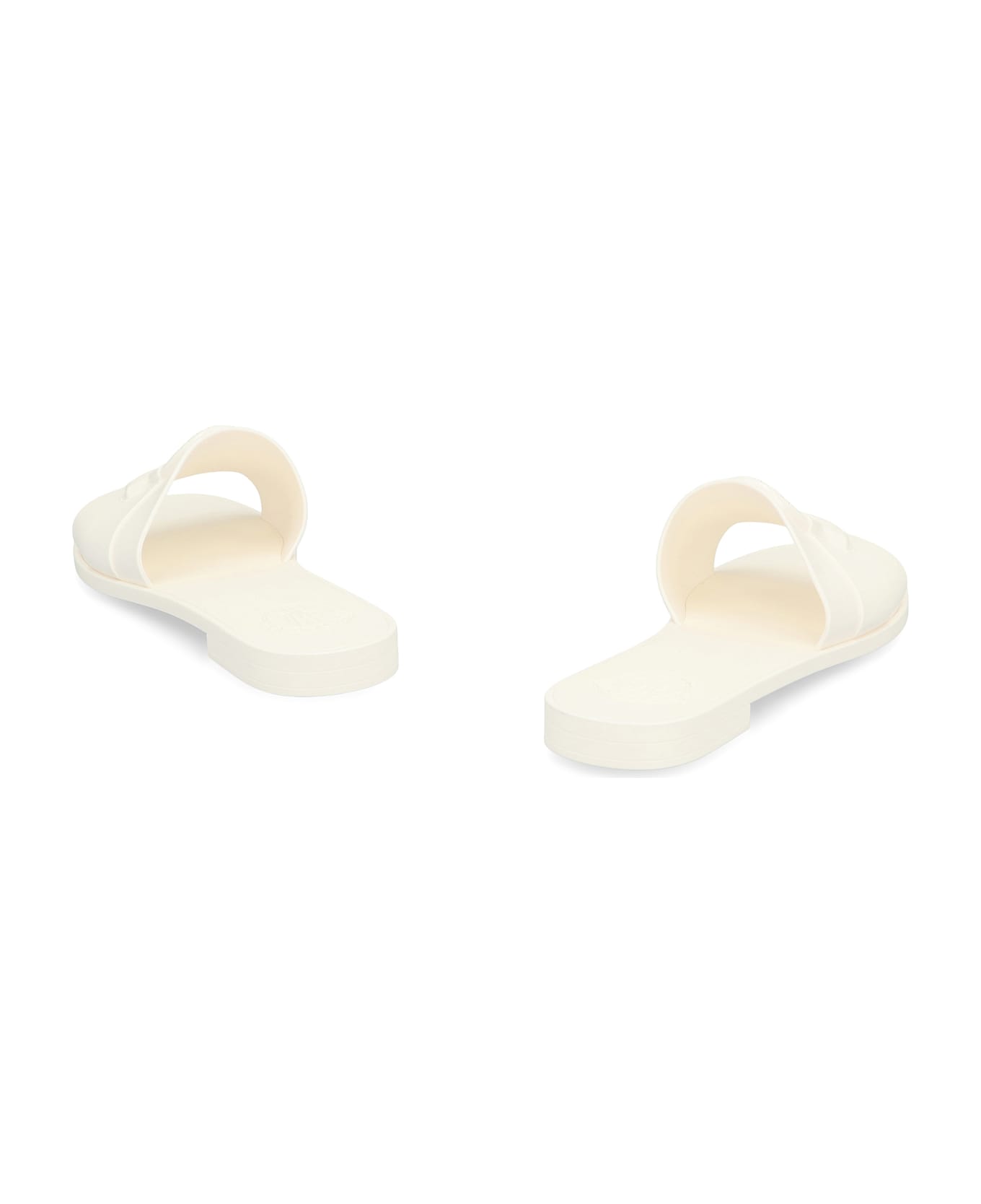 Moncler Mon Rubber Slides - White