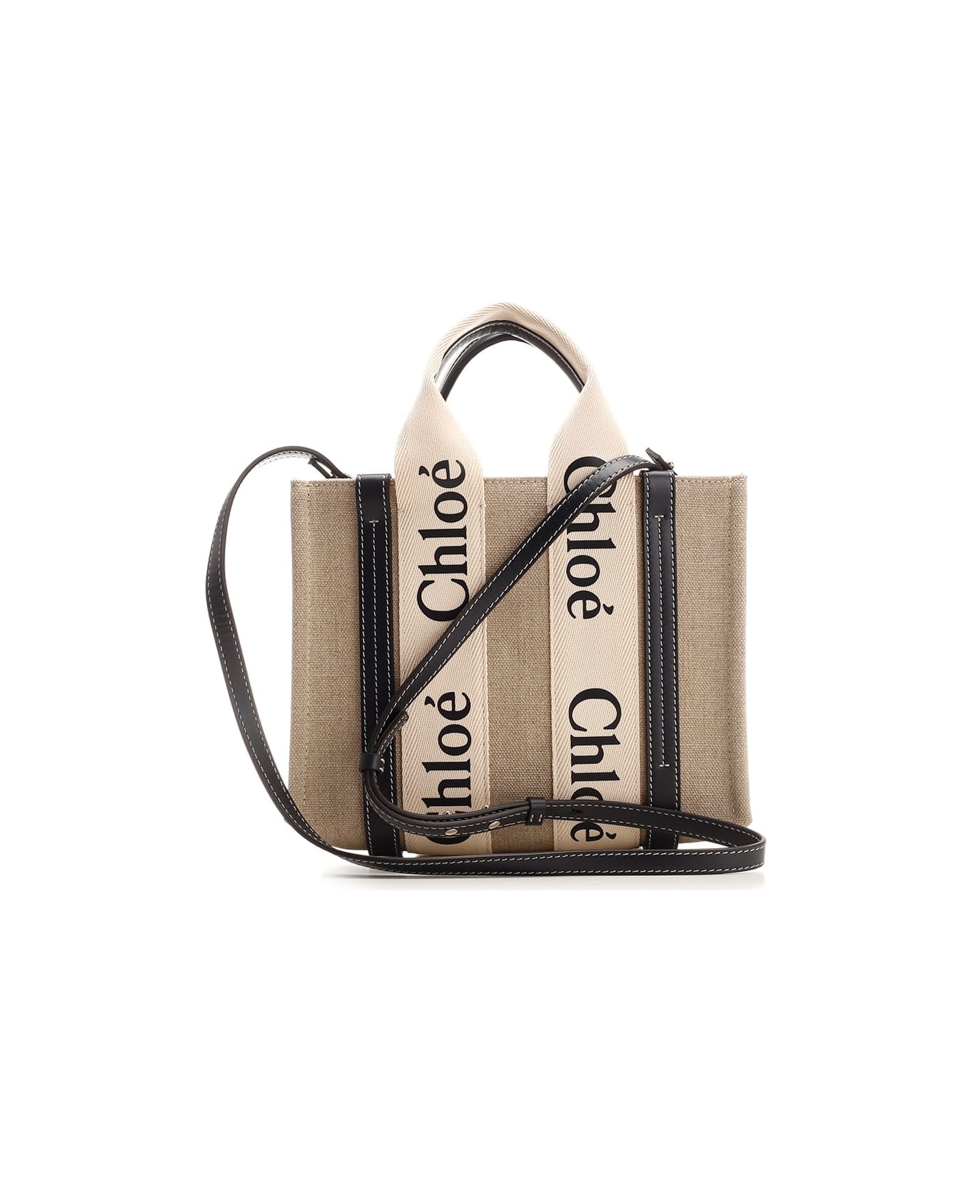 Chloé Small 'woody' Tote Bag - Black