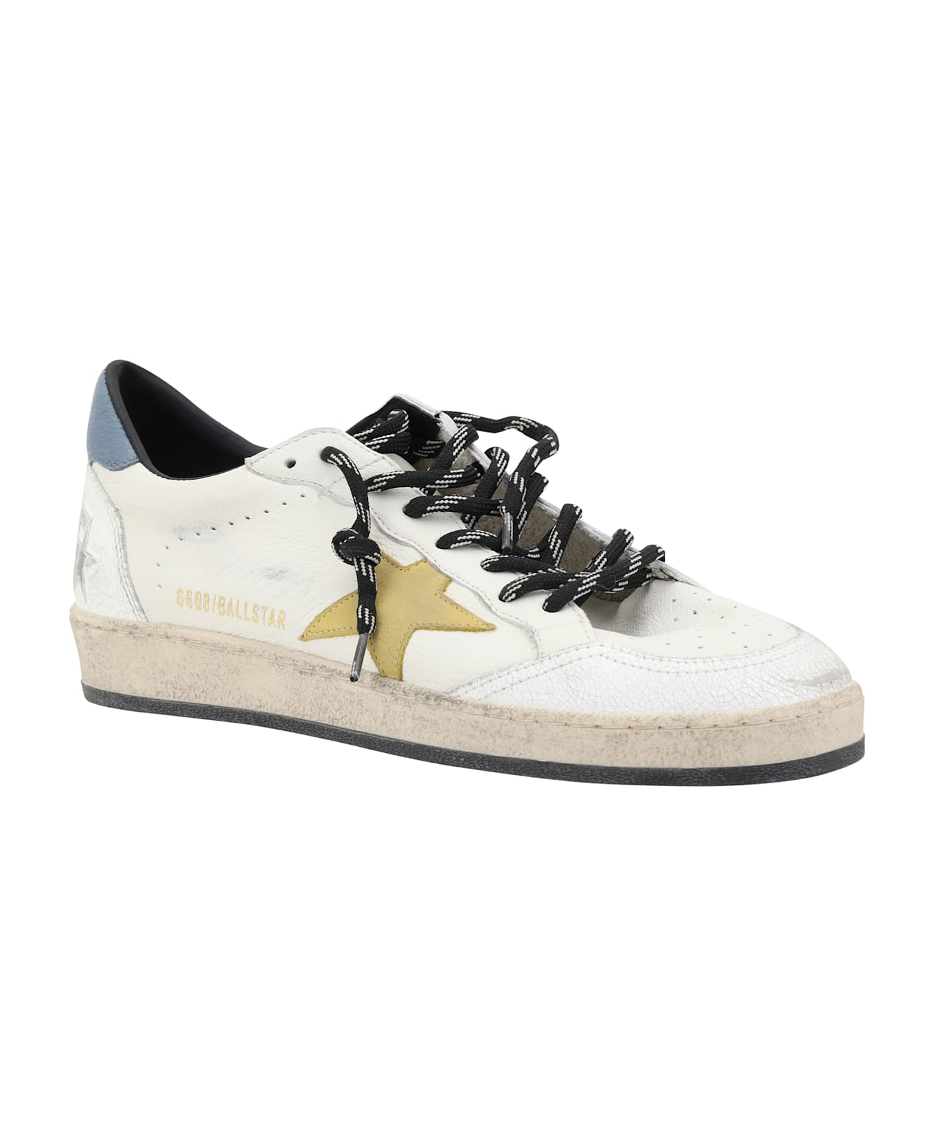 Golden Goose Ball Star Sneakers - White/honey/water Blue