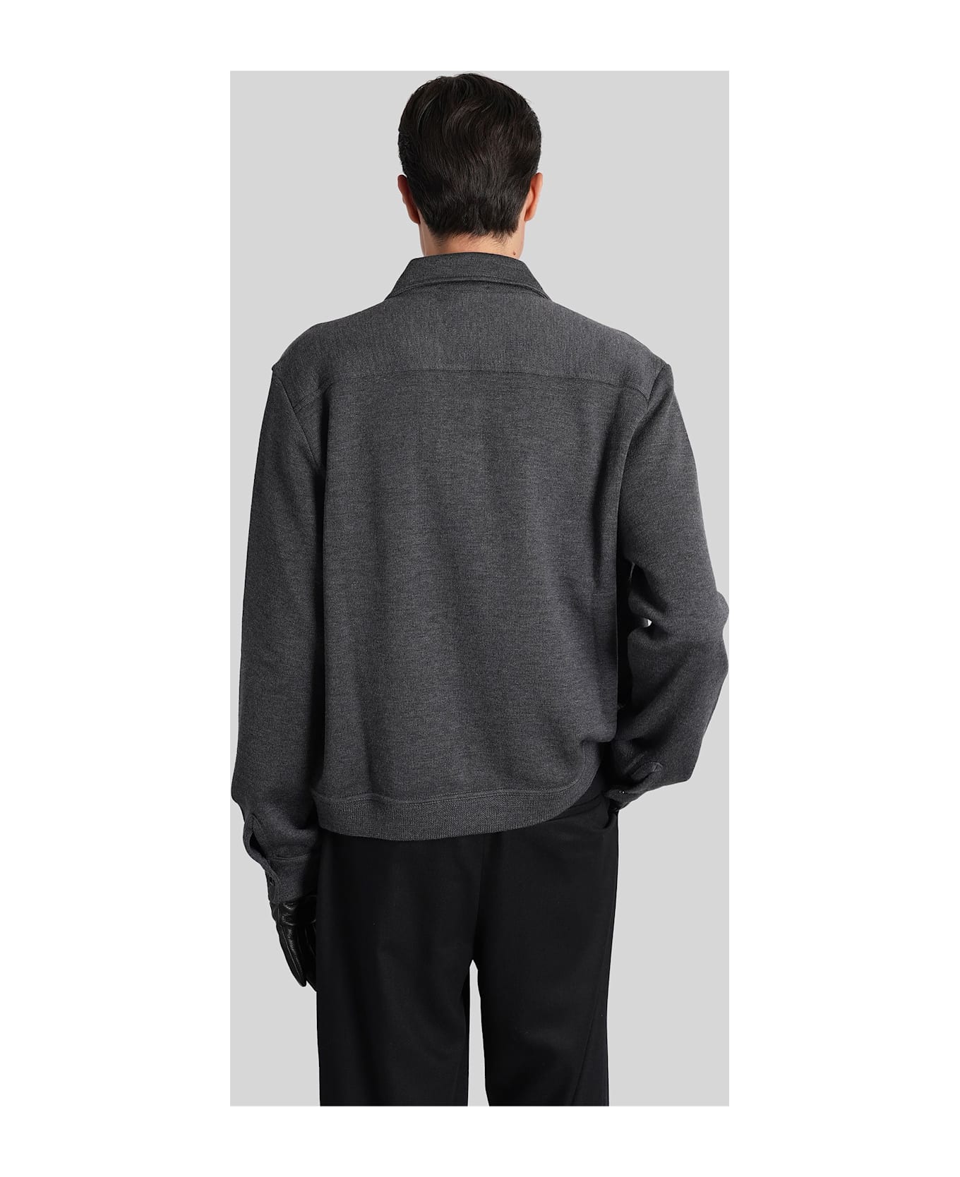 Lardini Casual Jacket In Grey Wool - grey