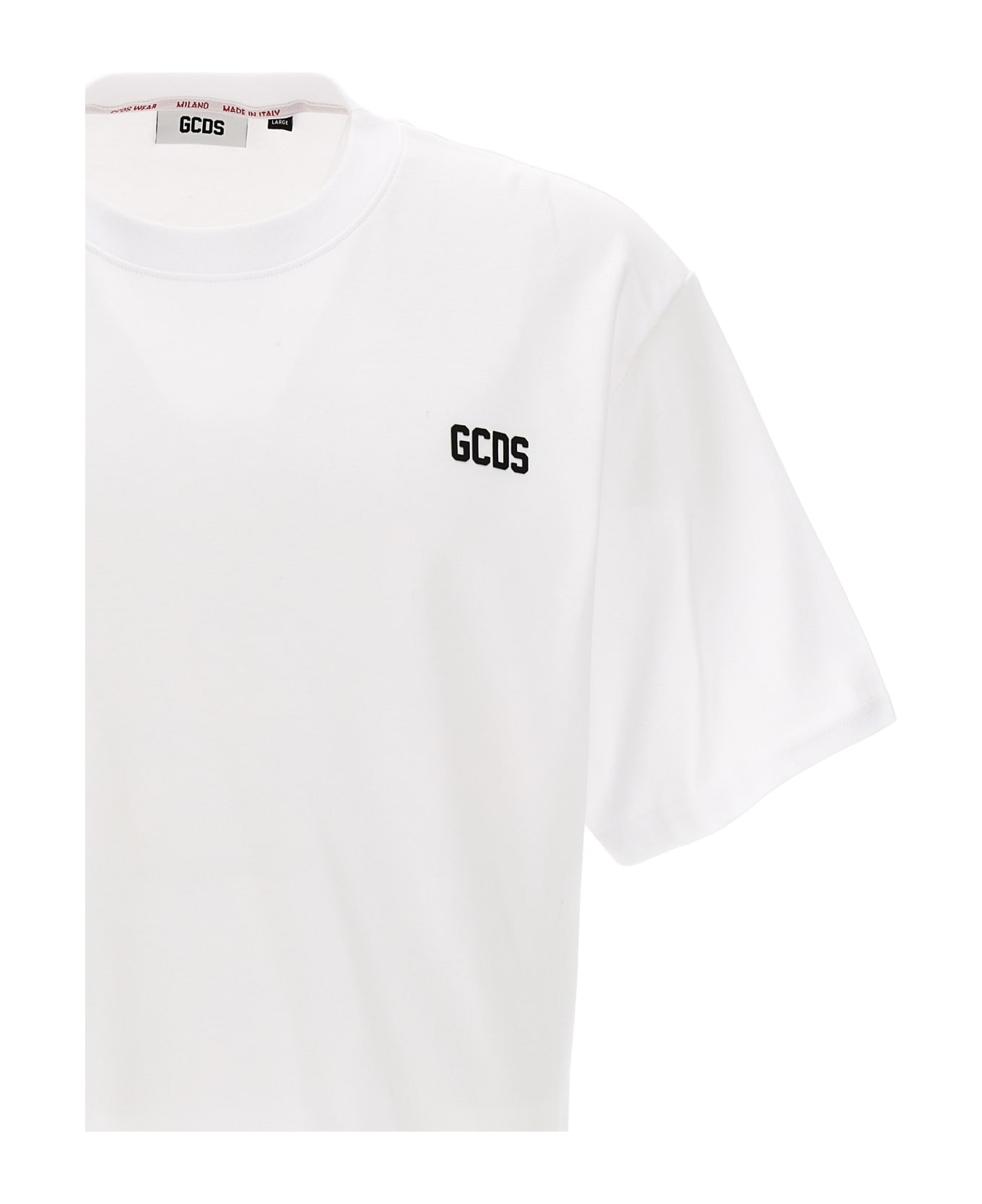 GCDS Logo Print T-shirt - White/Black