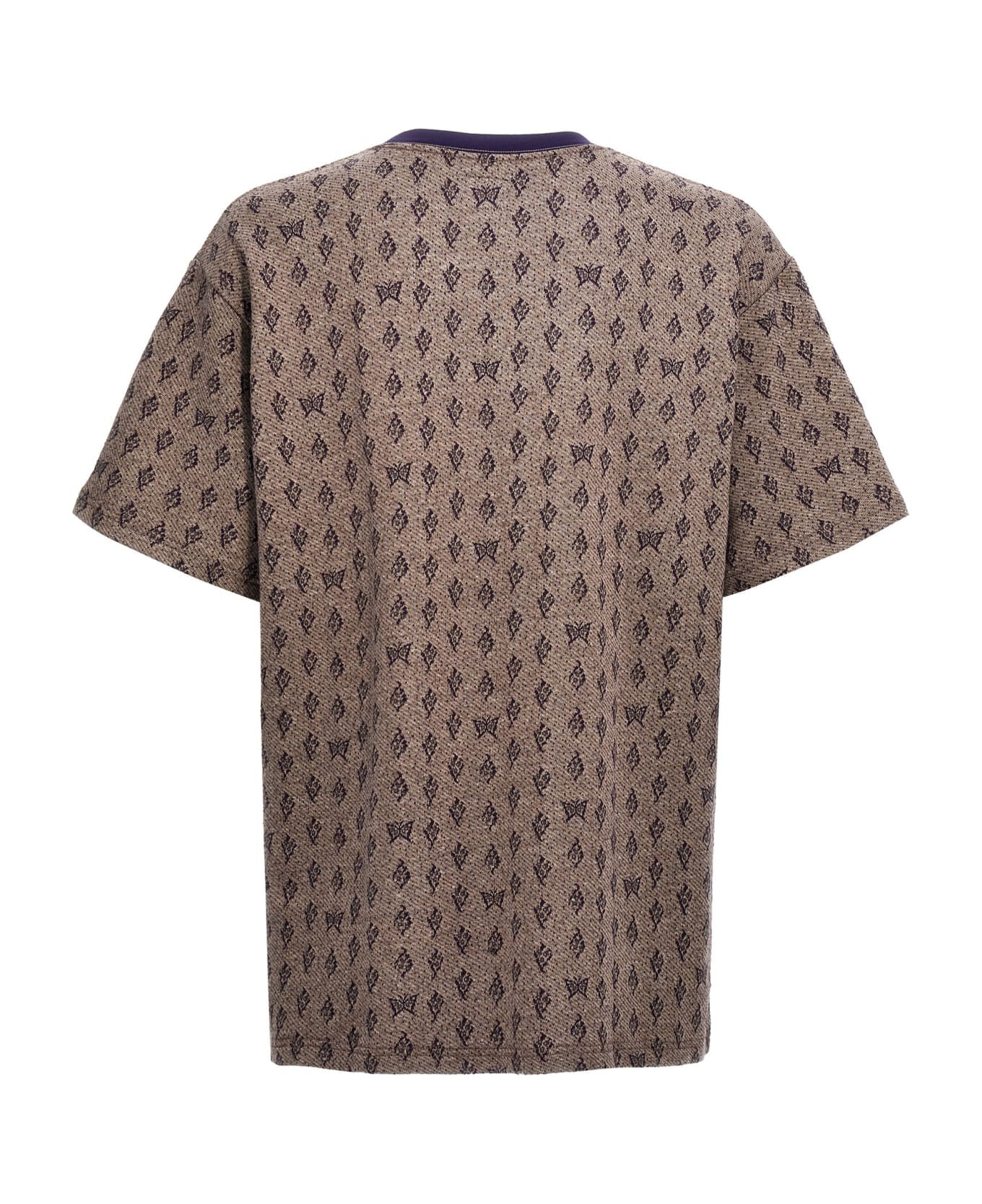Needles Jacquard Patterned T-shirt - Purple