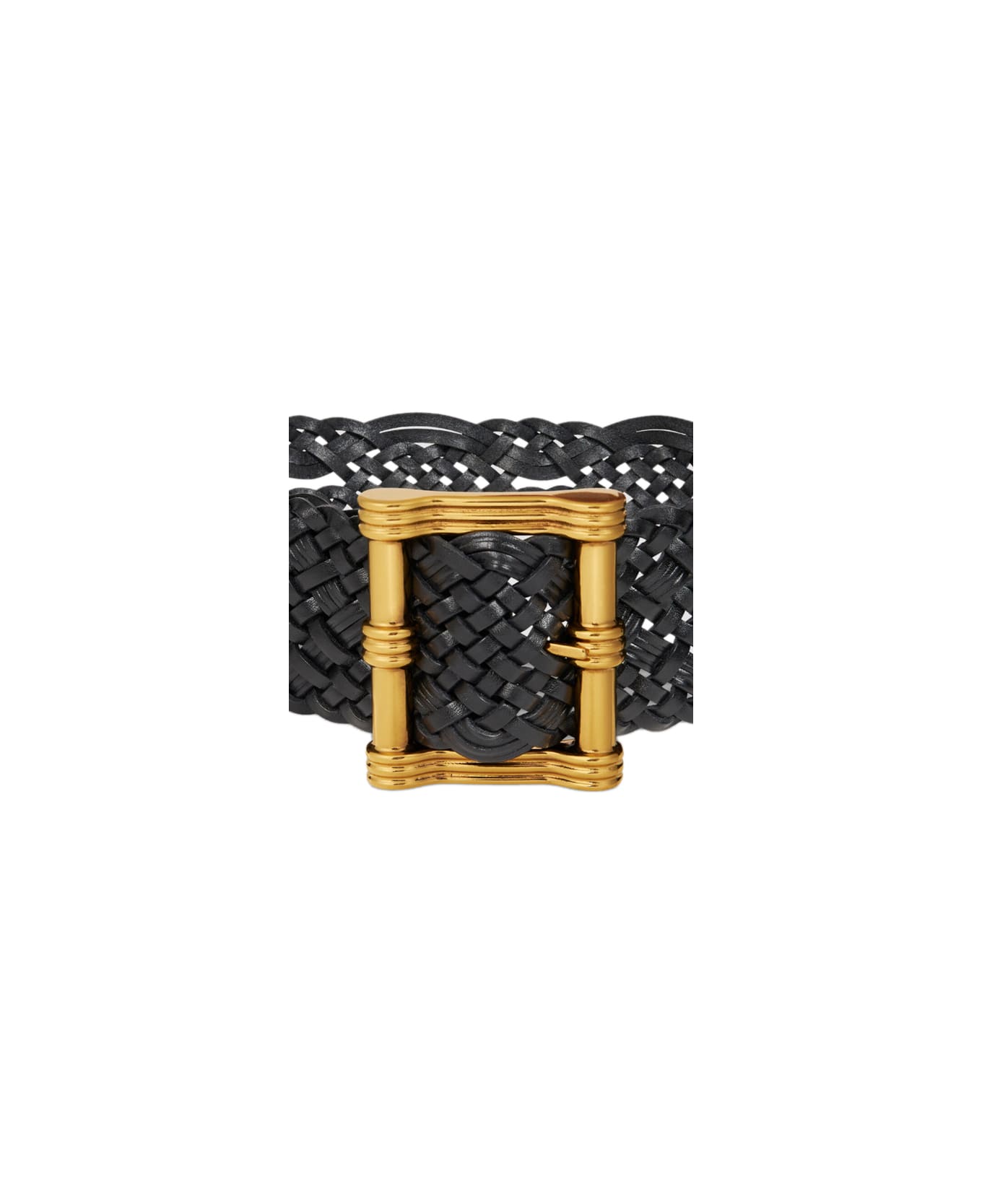 Etro Braided Leather Belt - Black