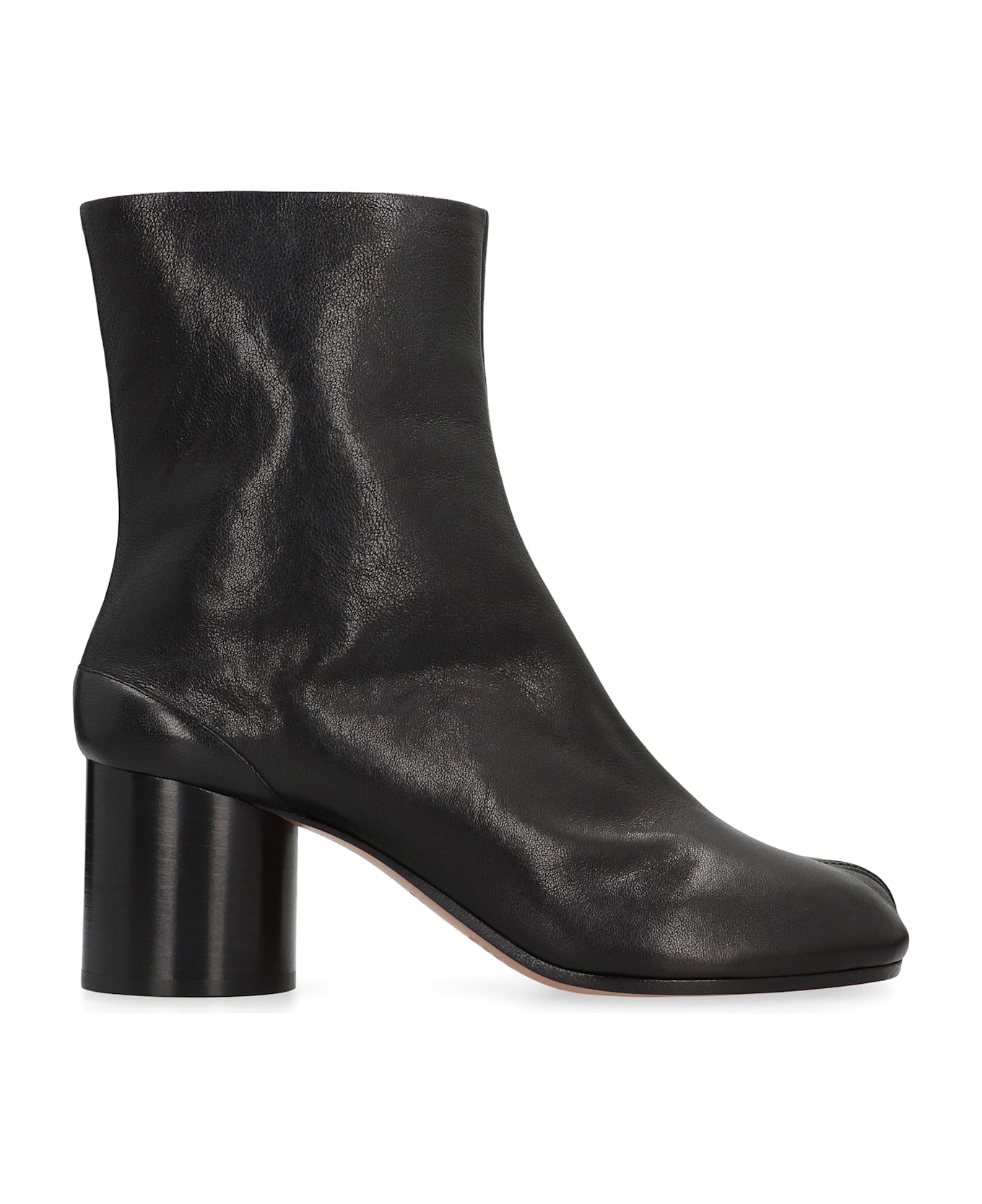 Maison Margiela Tabi Leather Ankle Boots - black ブーツ