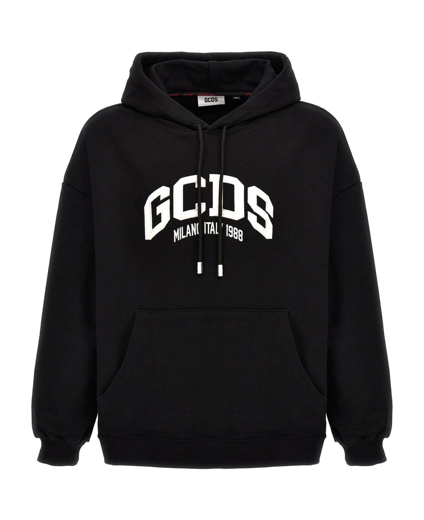 GCDS 'logo Loose' Hoodie - Black  
