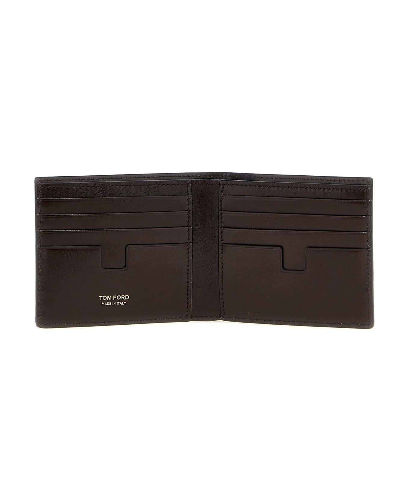 Tom Ford Embossed Bifold Wallet - Marrone