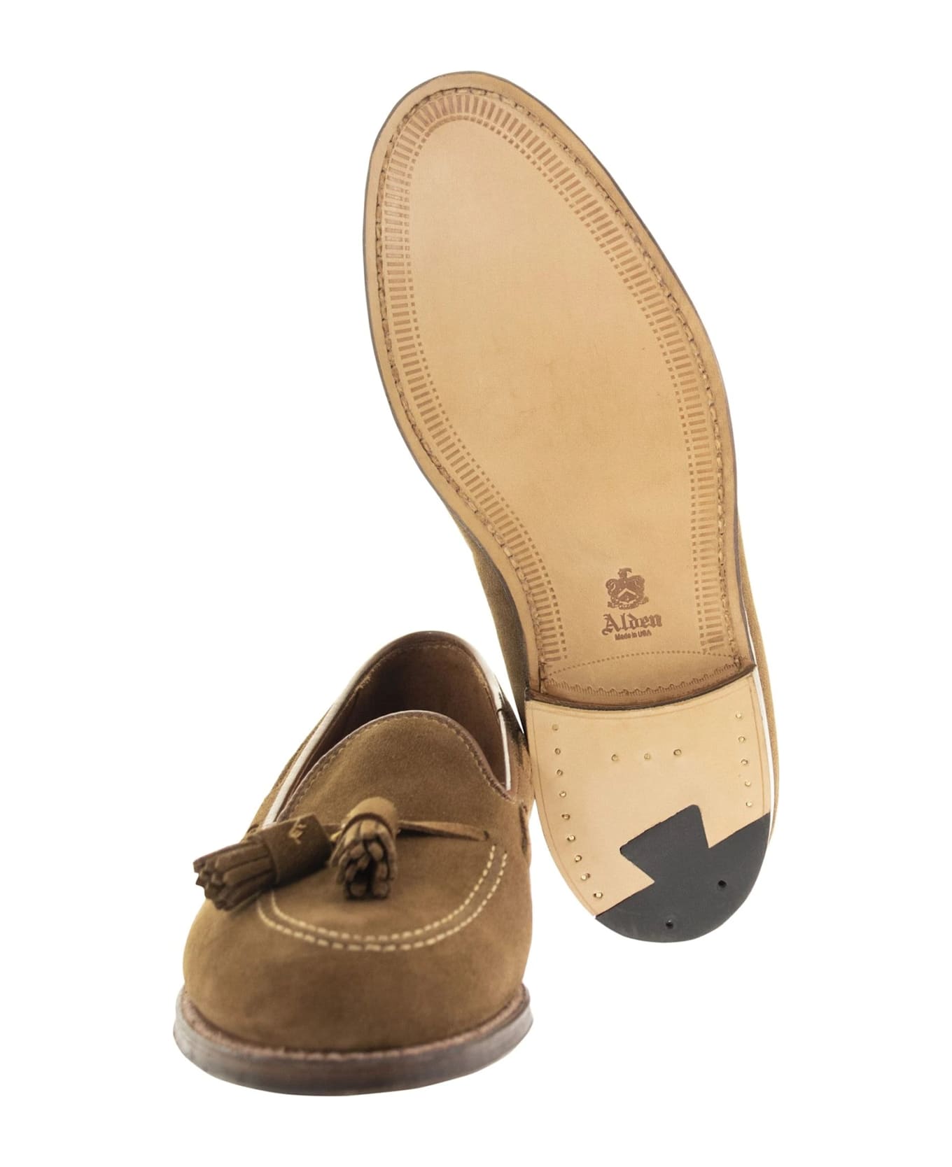 Alden 3403 Tassel Loafer Fitting E - Snuff Suede