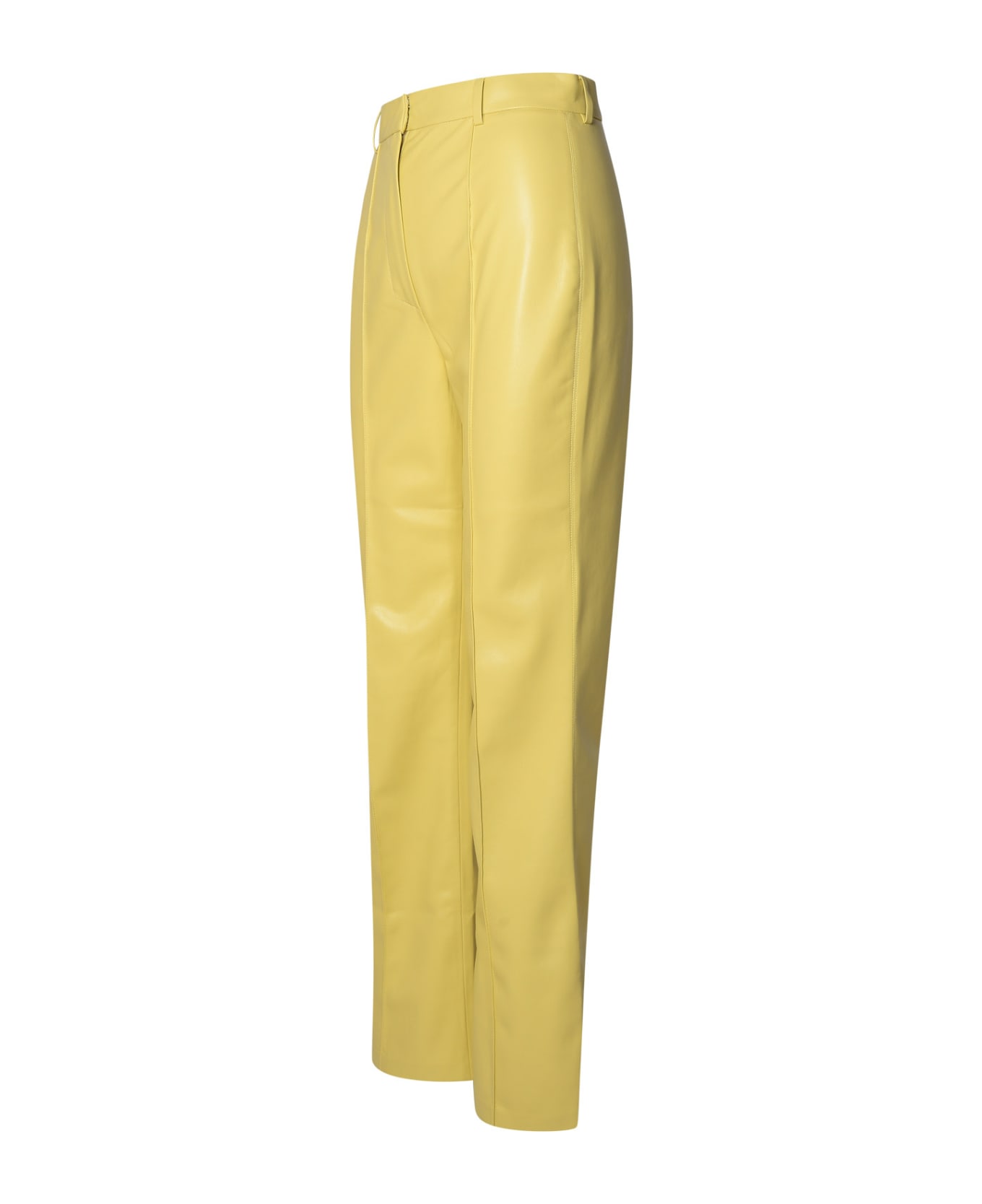 Nanushka 'leena' Lime Polyurethane Pants - Yellow