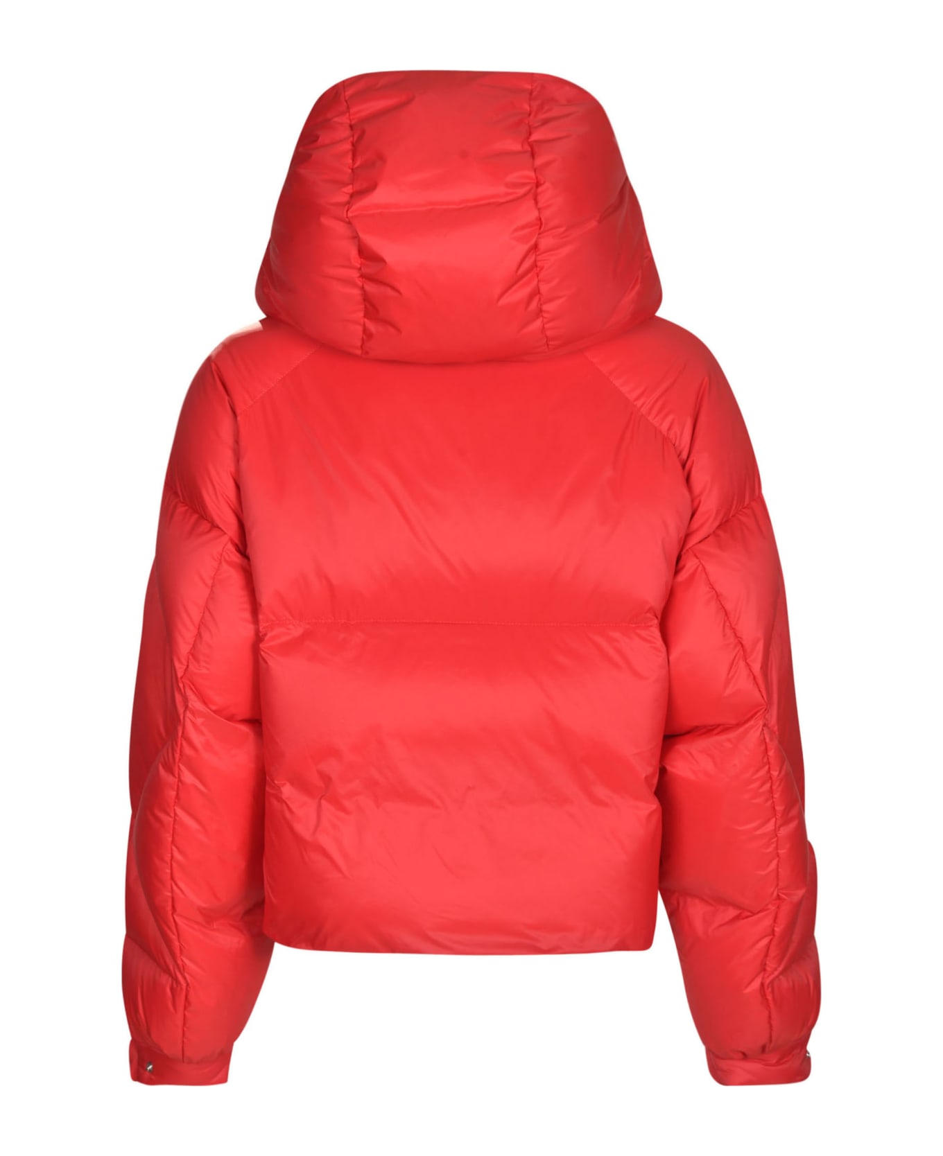 Bacon Large Hood Cropped Padded Jacket - Red ダウンジャケット