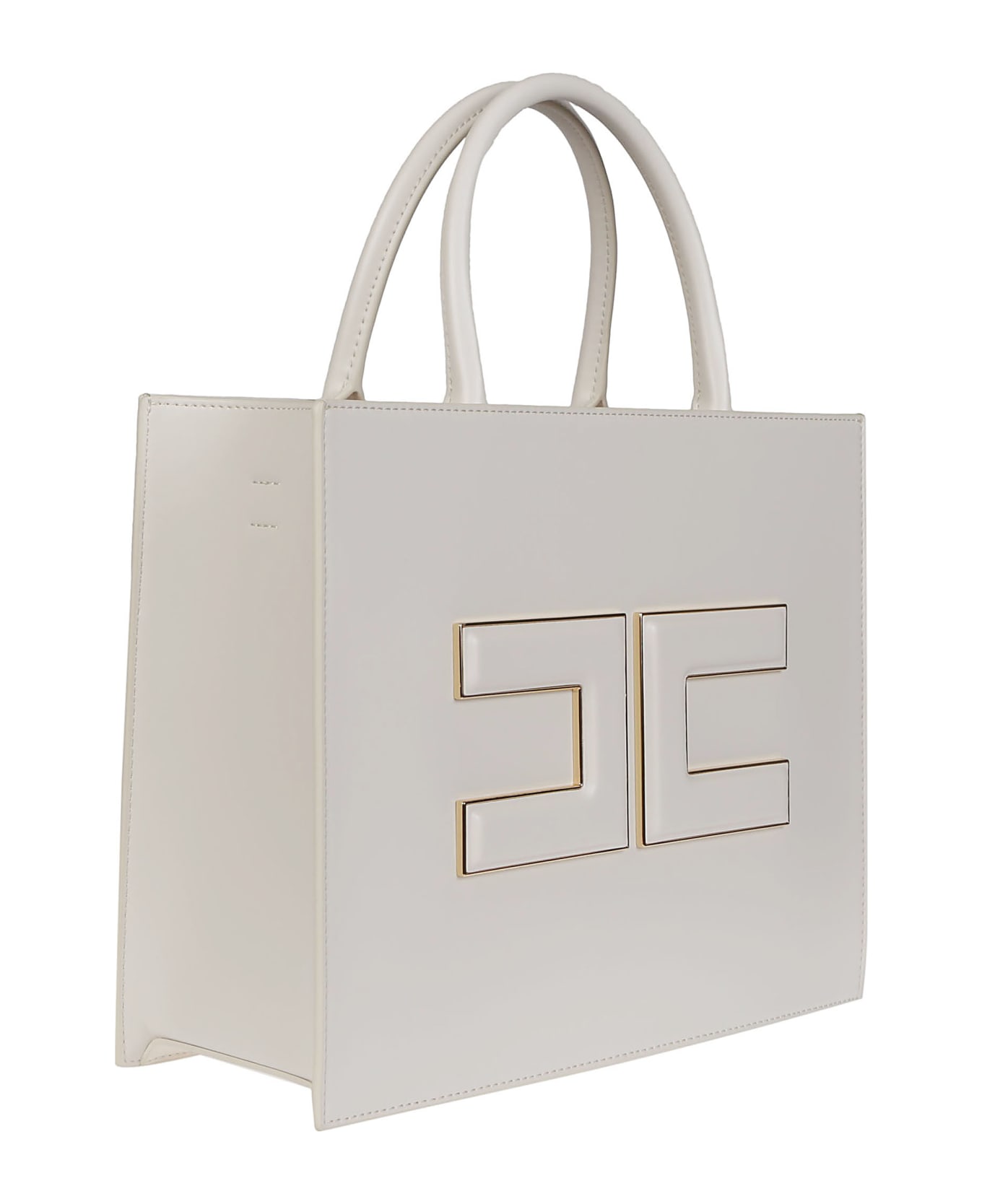 Elisabetta Franchi Medium Shopping Bag - Burro