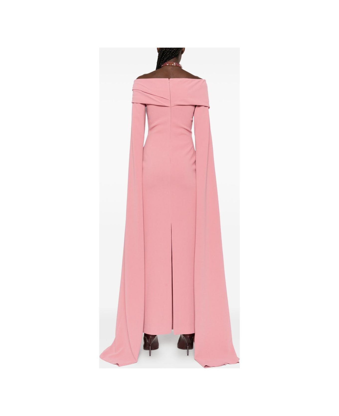 Solace London Nuri Midi Dress - Pink