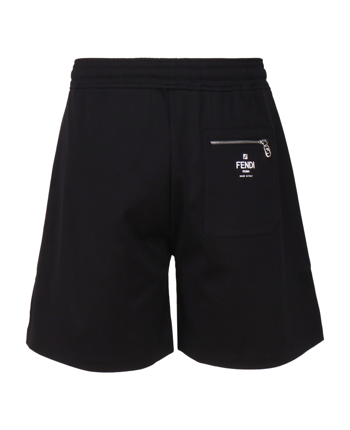 Fendi Shorts In Fluid Fabric - Black