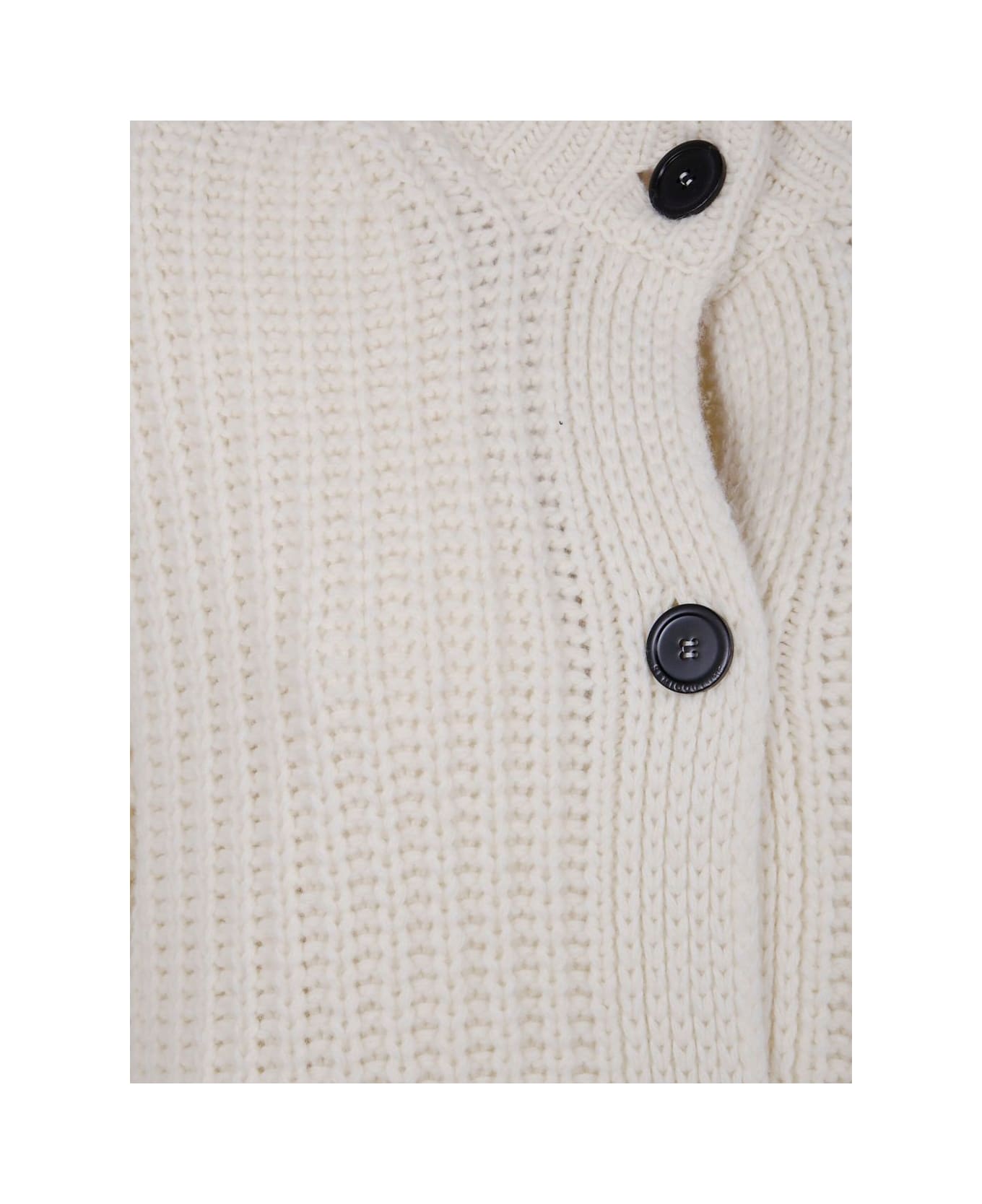 SEMICOUTURE Wool Knitted Cardigan - White
