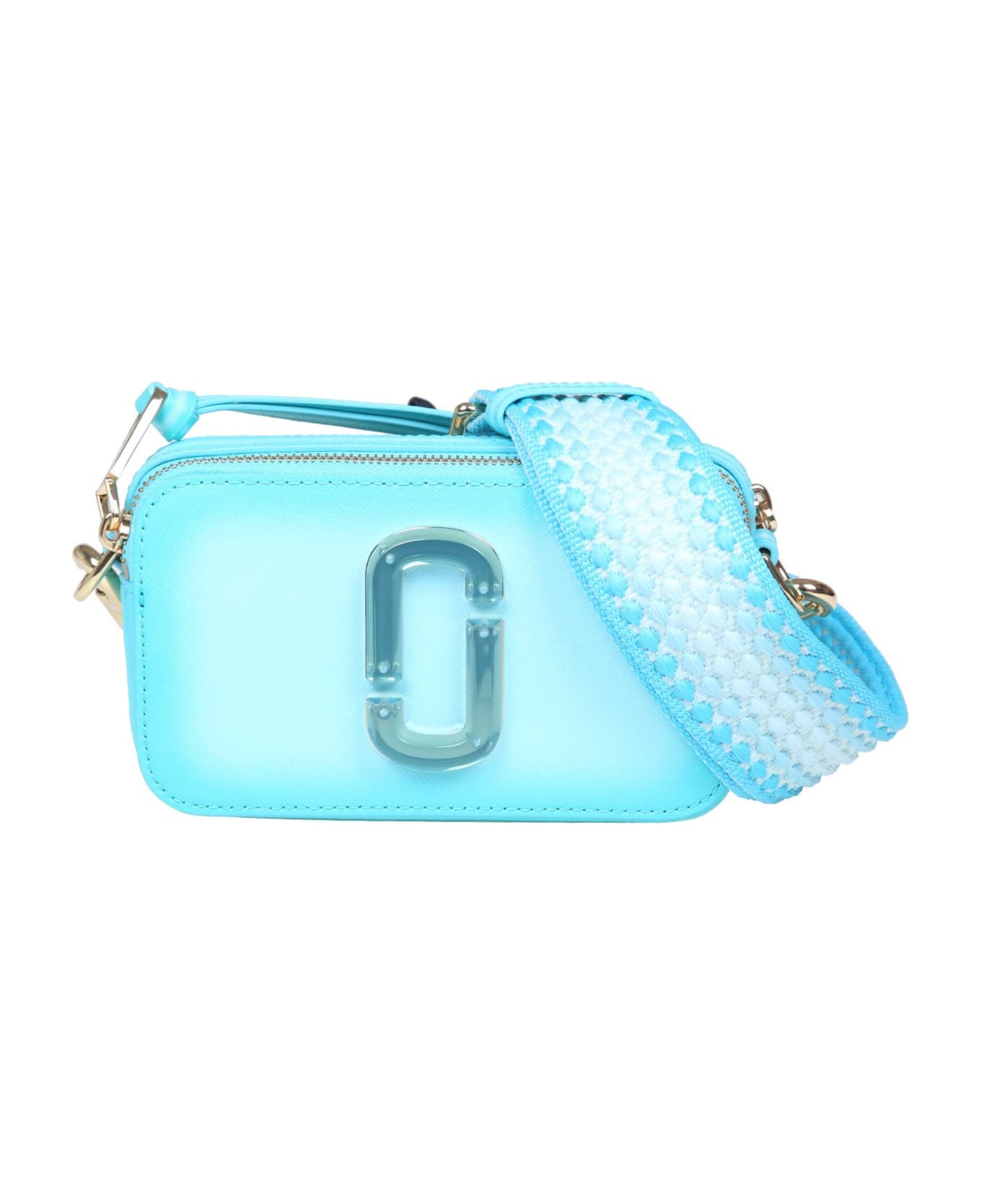 Marc Jacobs Snapshot Bag In Turquoise Leather - Blue