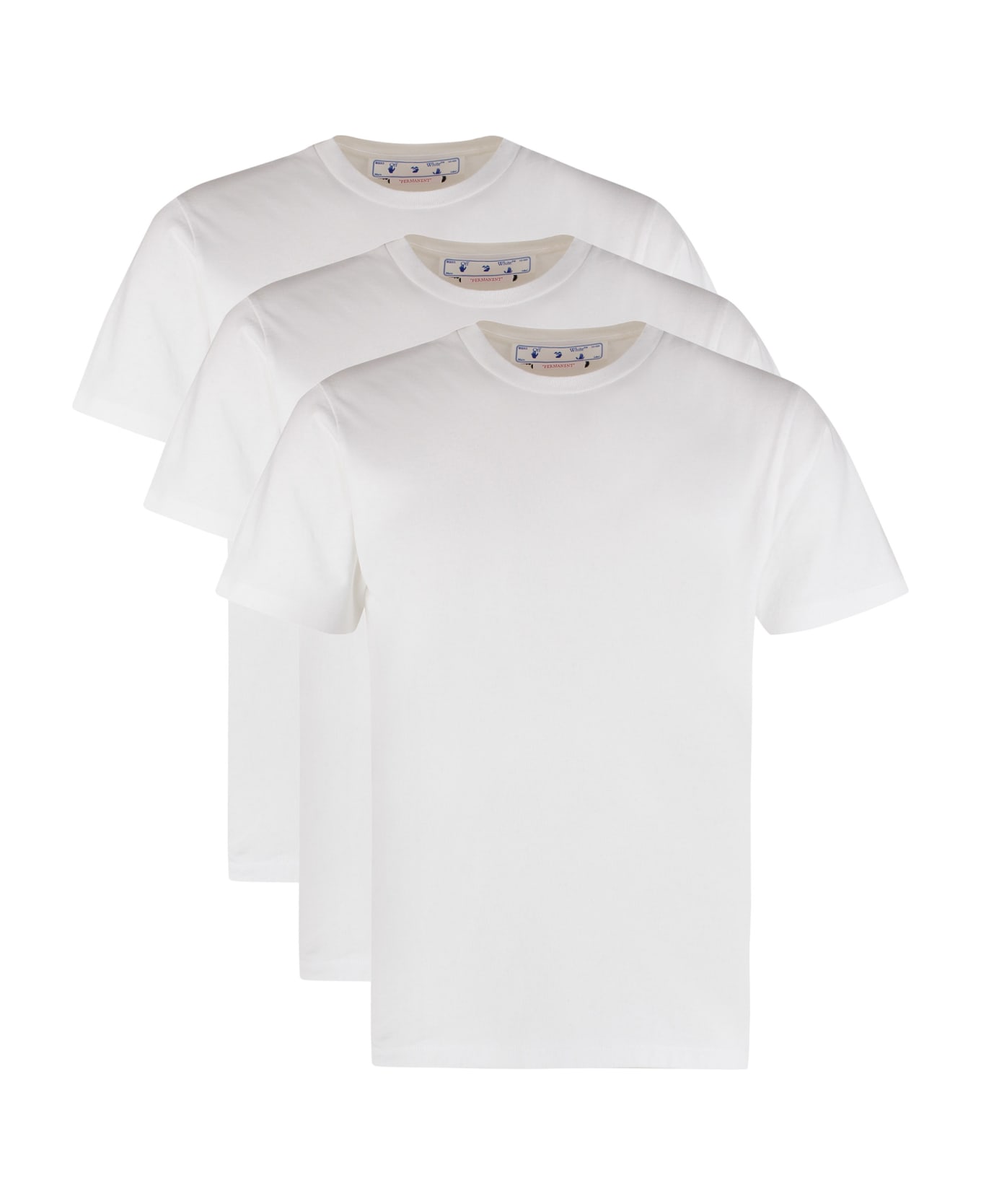 Off-White Set Of Three Cotton T-shirts - White