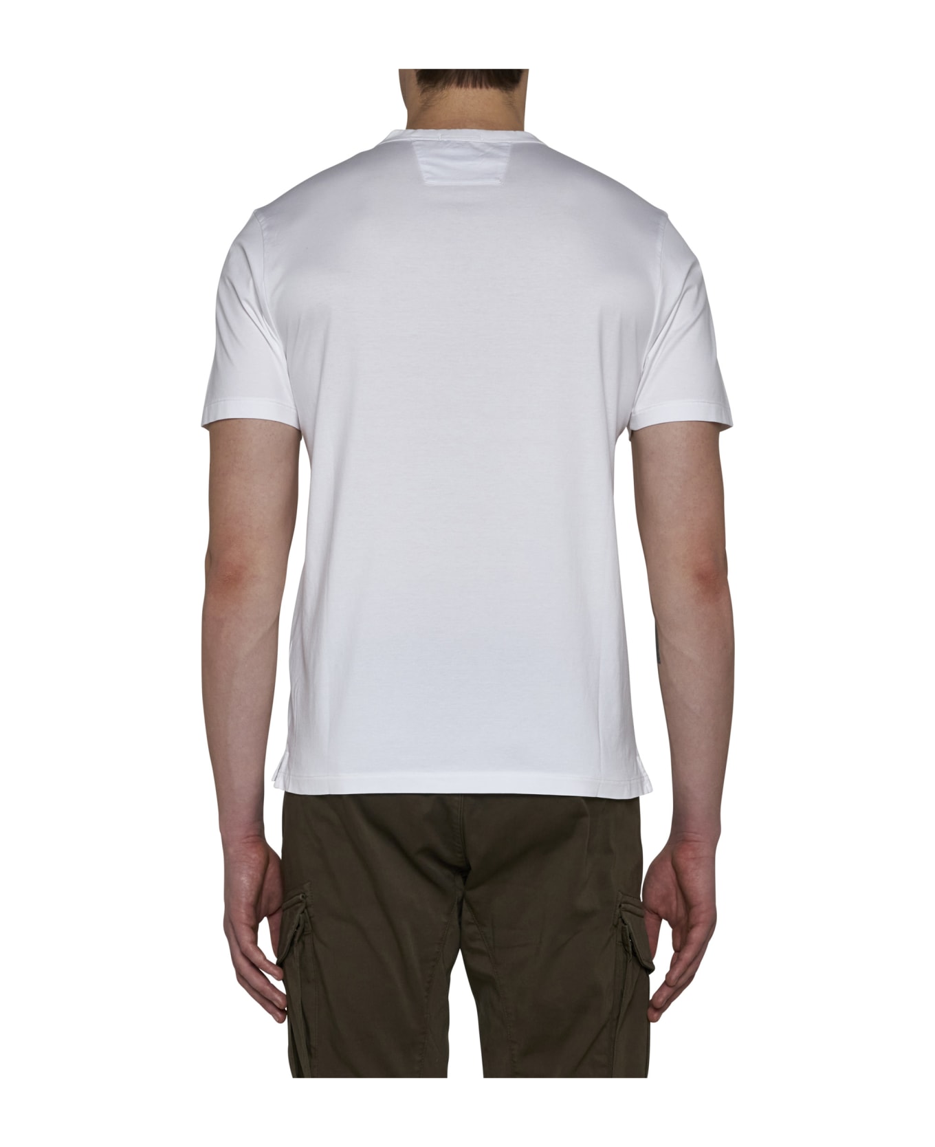 C.P. Company Logo And Pockets Cotton T-shirt - White