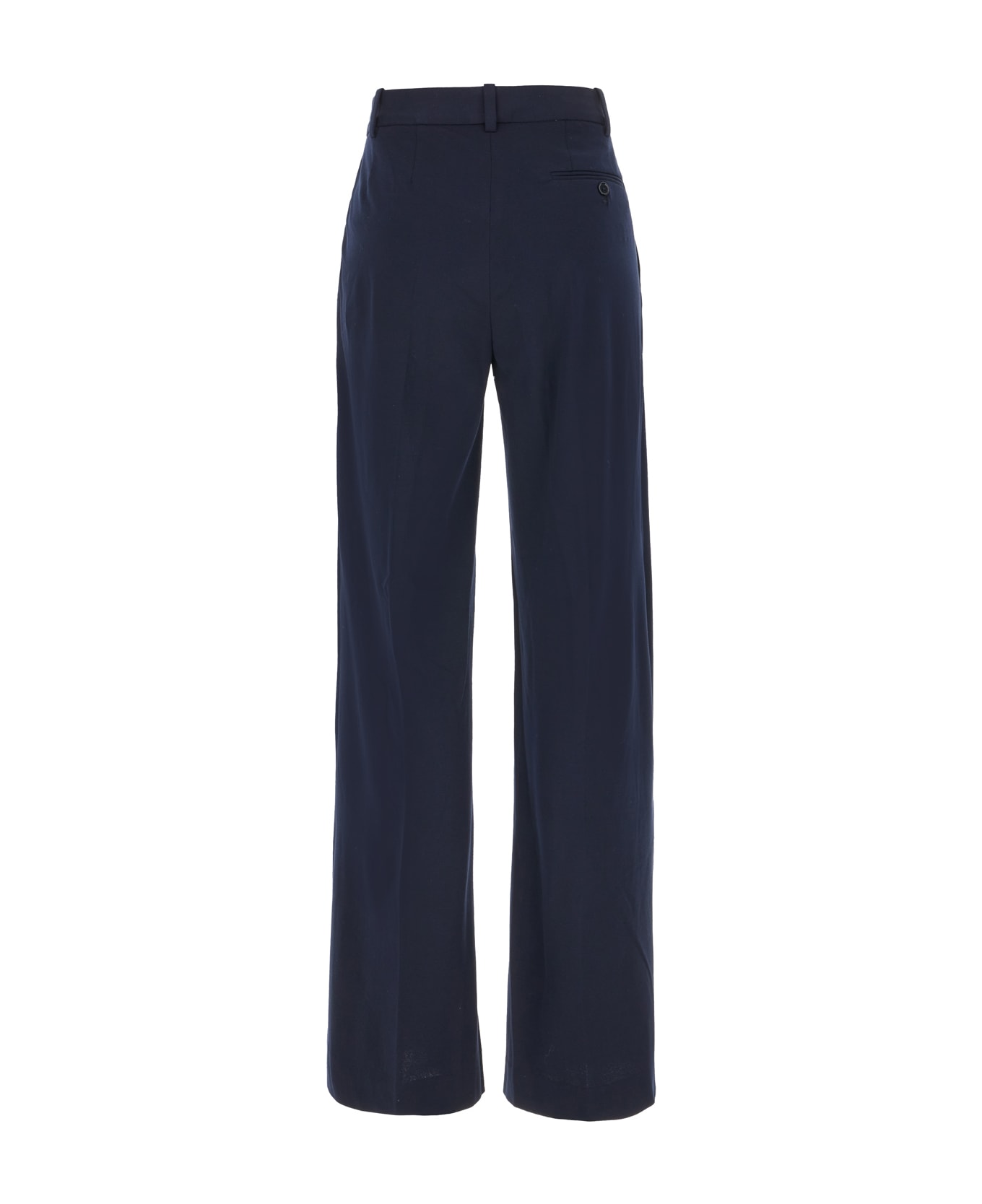 Circolo 1901 Navy Blue Stretch Cotton Pants - 447