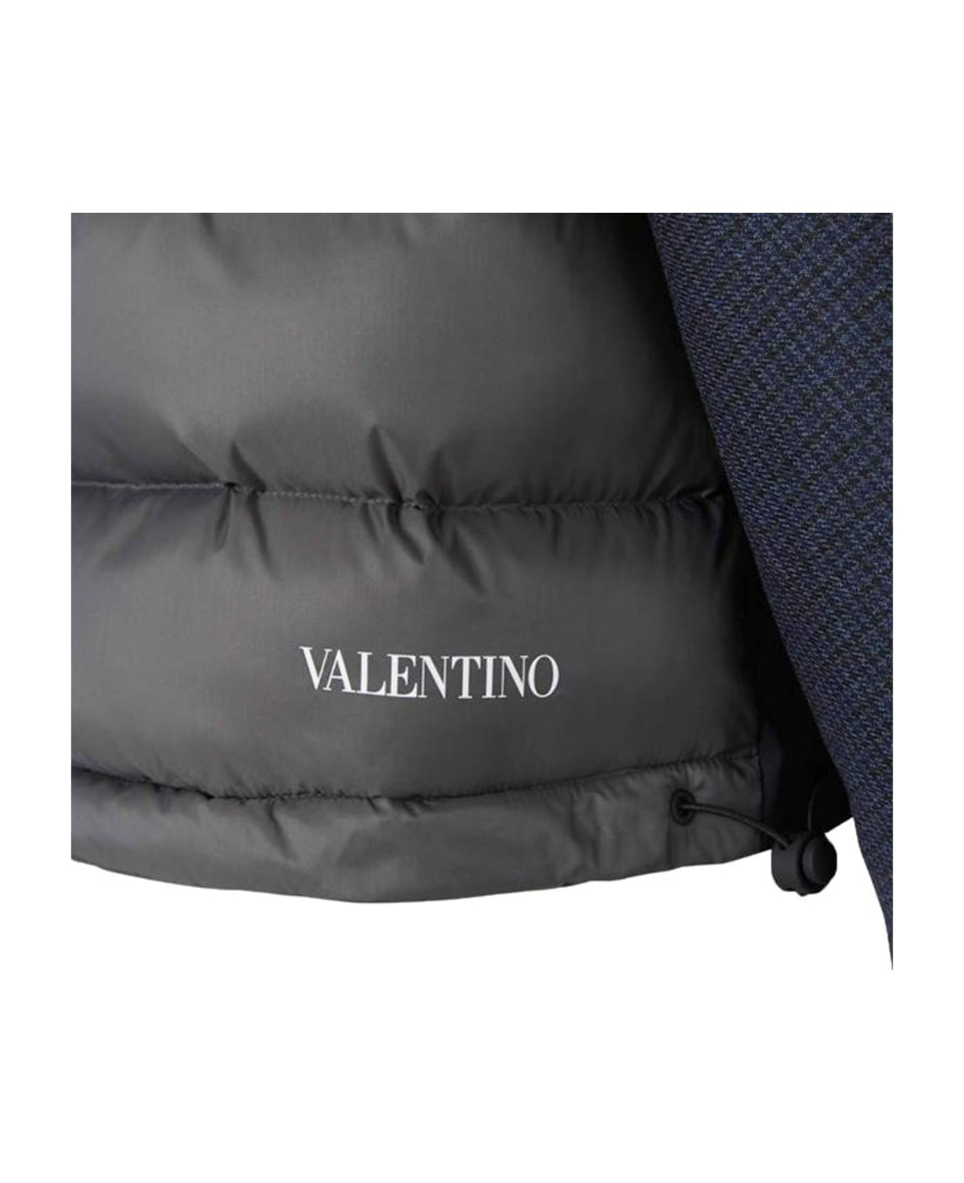 Valentino Panelled Padded Jacket - Blue