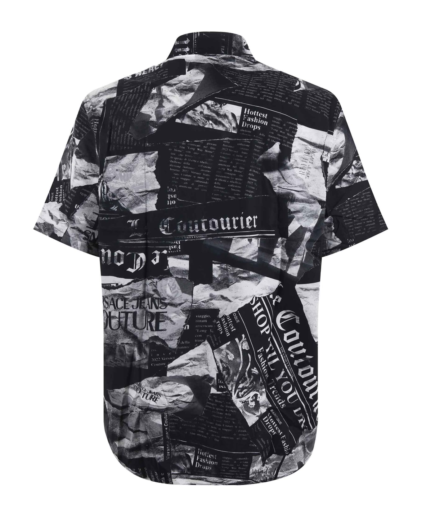 Versace Jeans Couture Pattern-printed Short-sleeved Shirt - Nero/grigio