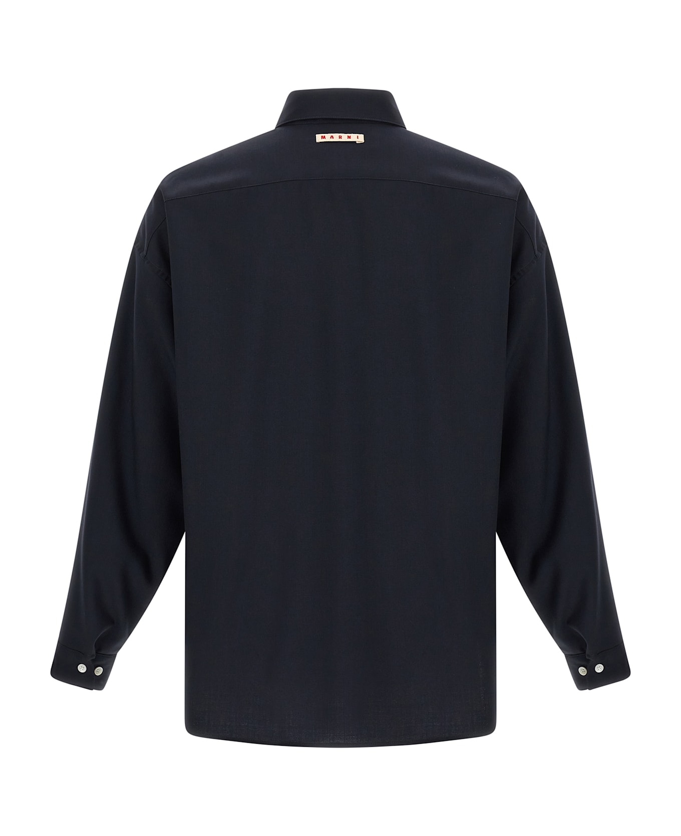 Marni 'tropical Wool' Shirt - Blue