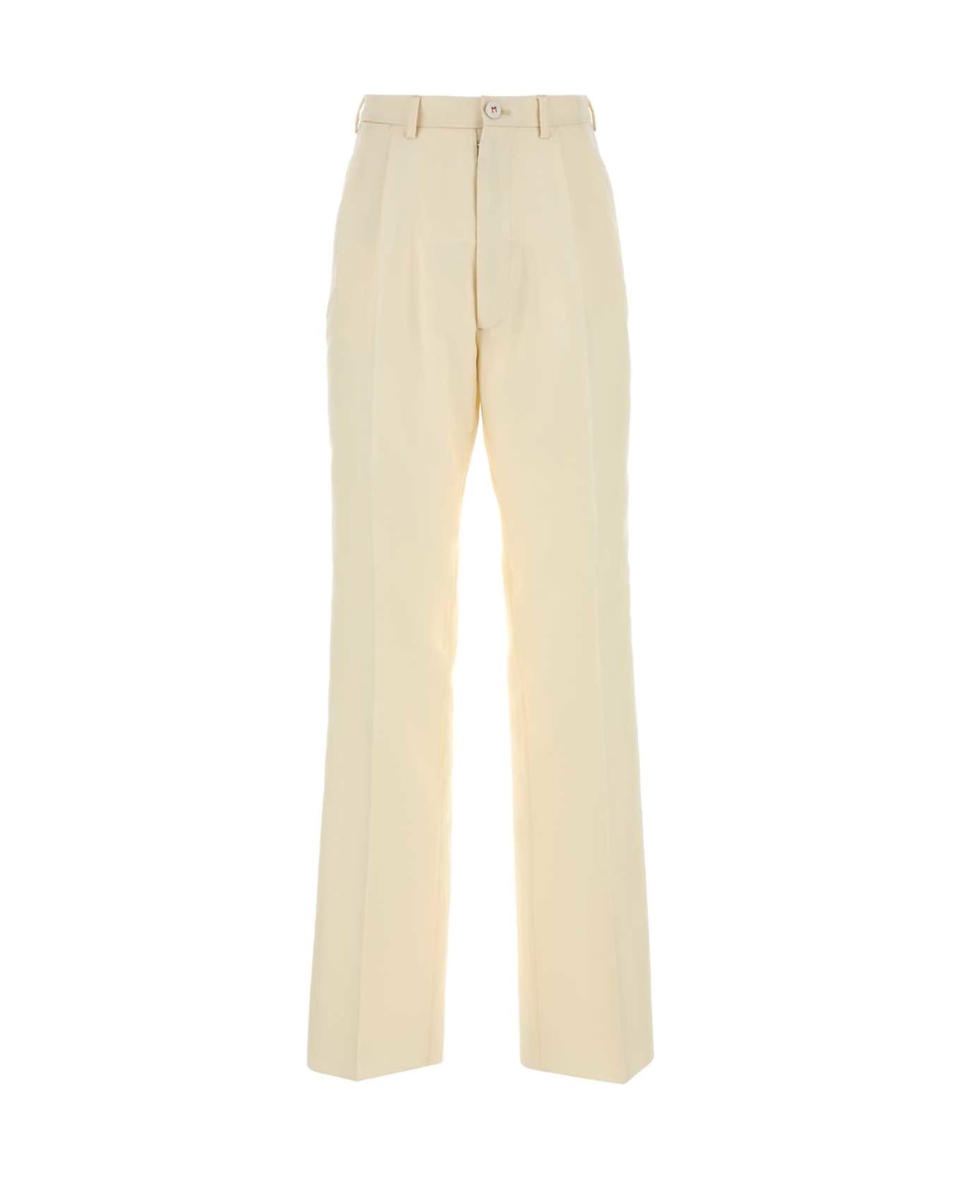 Maison Margiela Cream Mohair Blend Pant - OFFWHITE