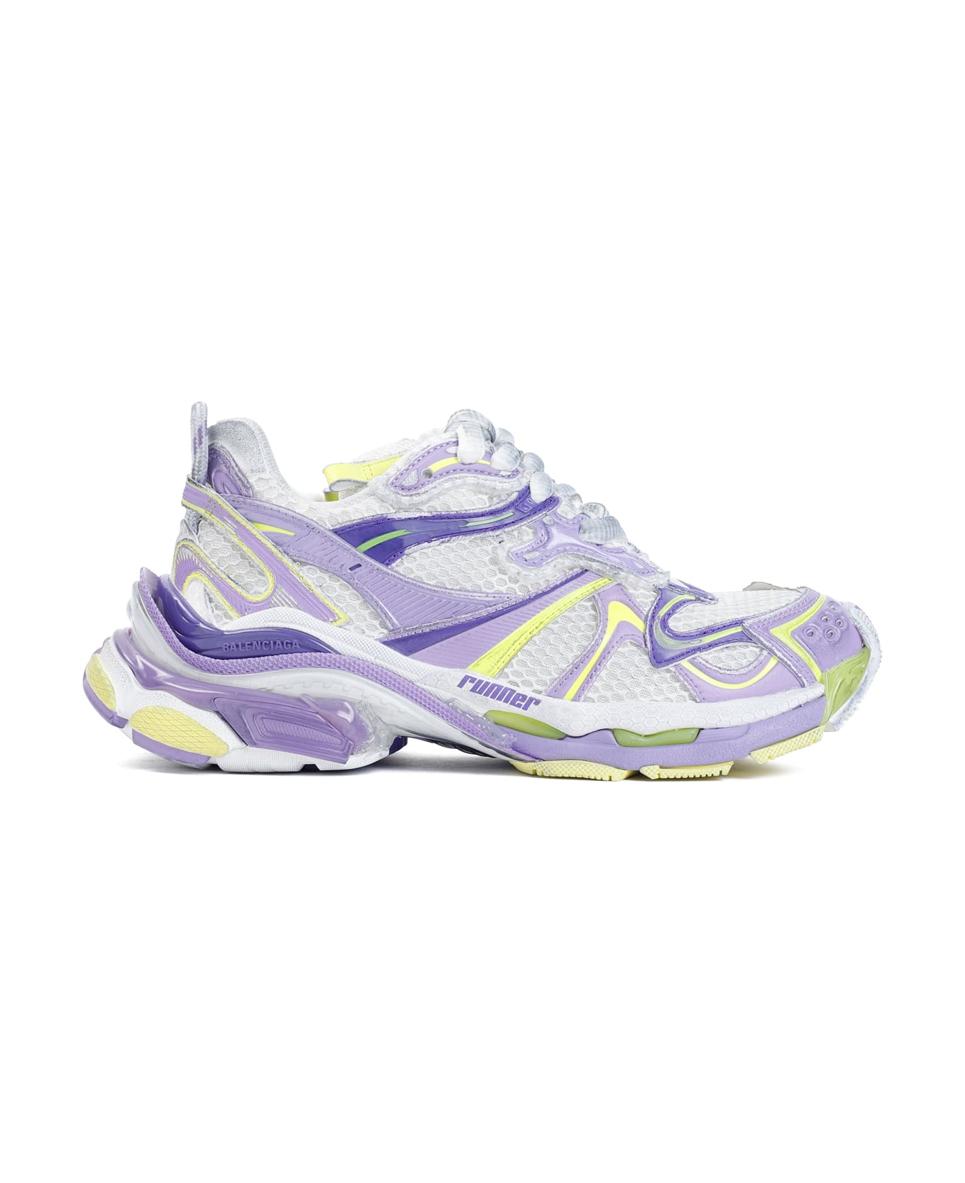 Balenciaga Runner 2 Sneakers - Eggshell Lilac Yellow