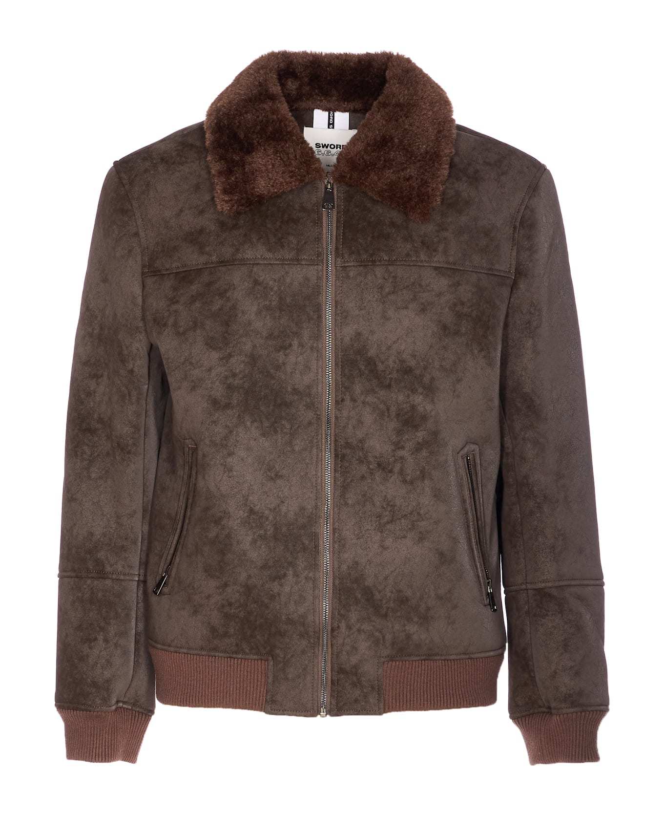 S.W.O.R.D 6.6.44 Fake Fur Jacket - Brown