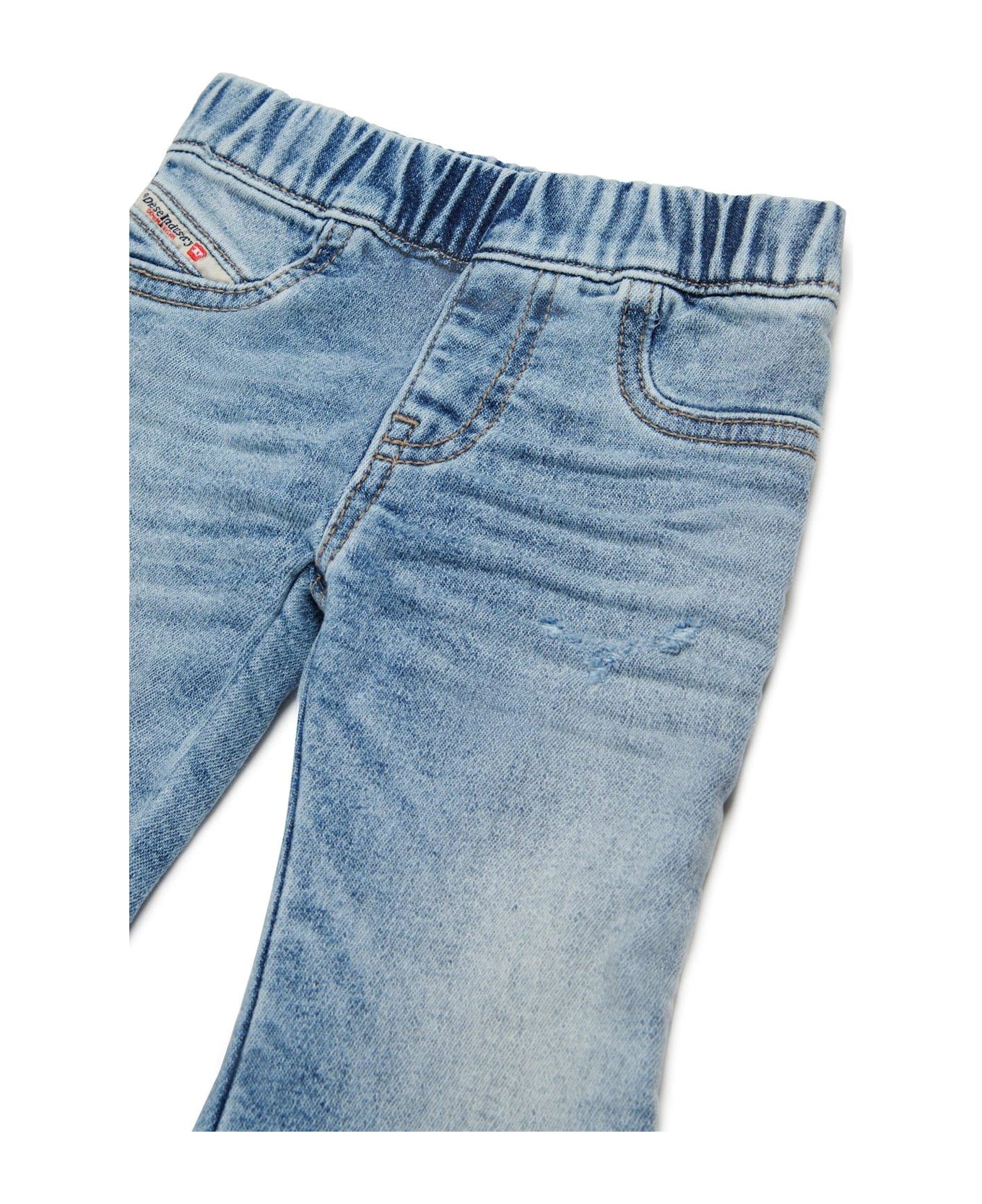 Diesel Elastic Waist Bootcut Jeans - Blue
