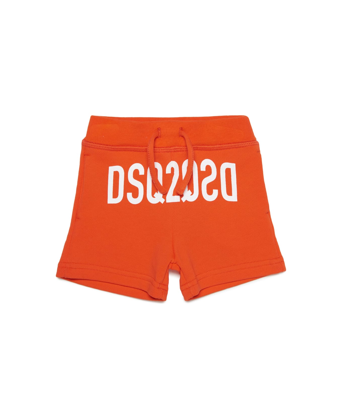 Dsquared2 D2p598b Shorts Dsquared Red Cotton Shorts With Logo - Cherry tomato
