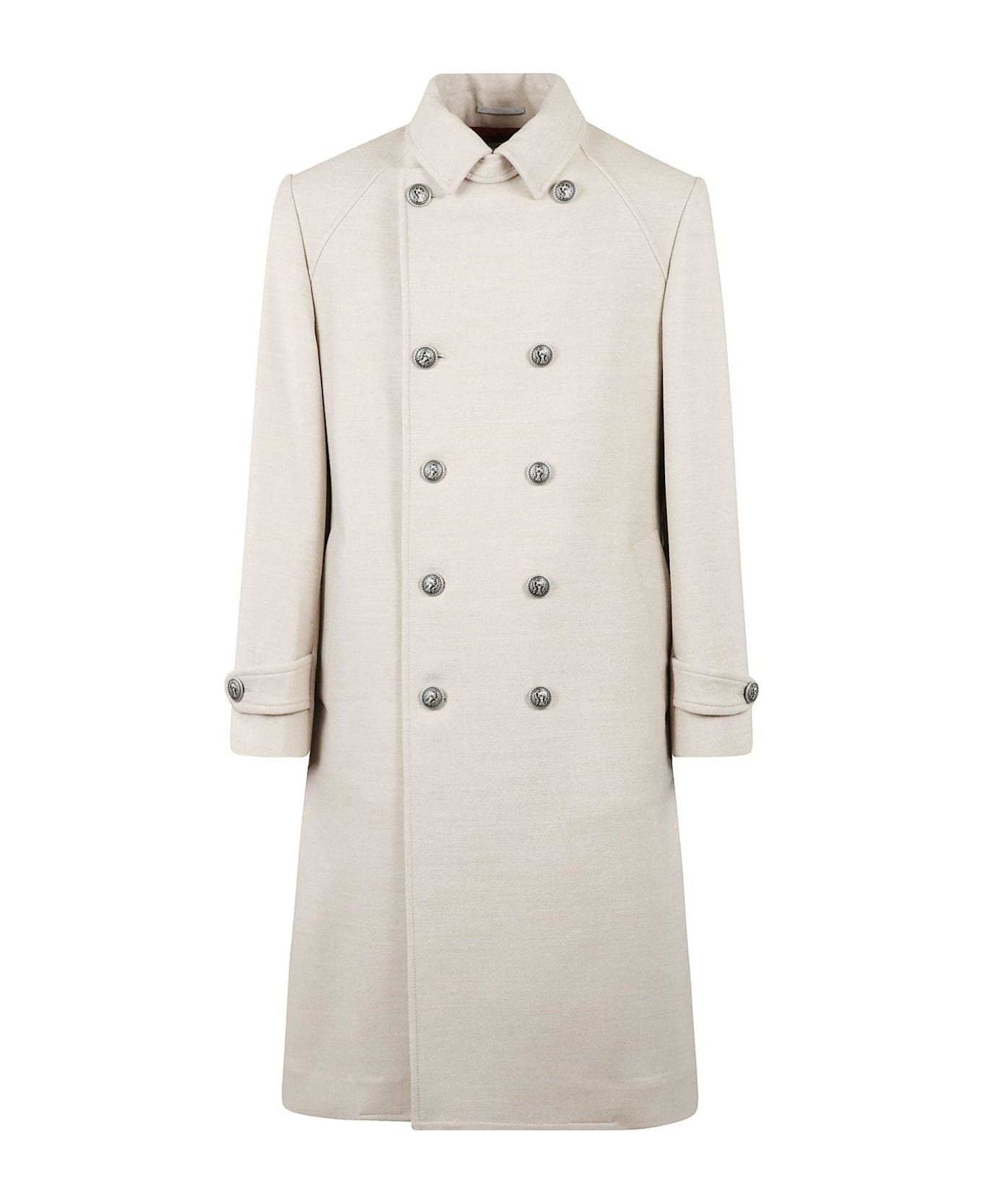 Brunello Cucinelli Double-breasted Coat - SABBIA/PERLA+RUBINO