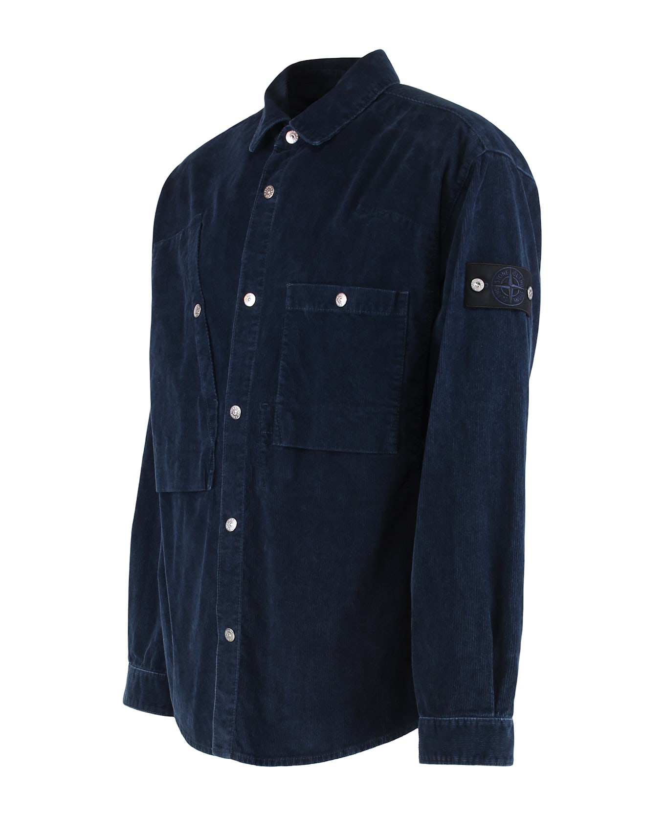 Stone Island Denim Research - Overshirt In Corduroy - blue