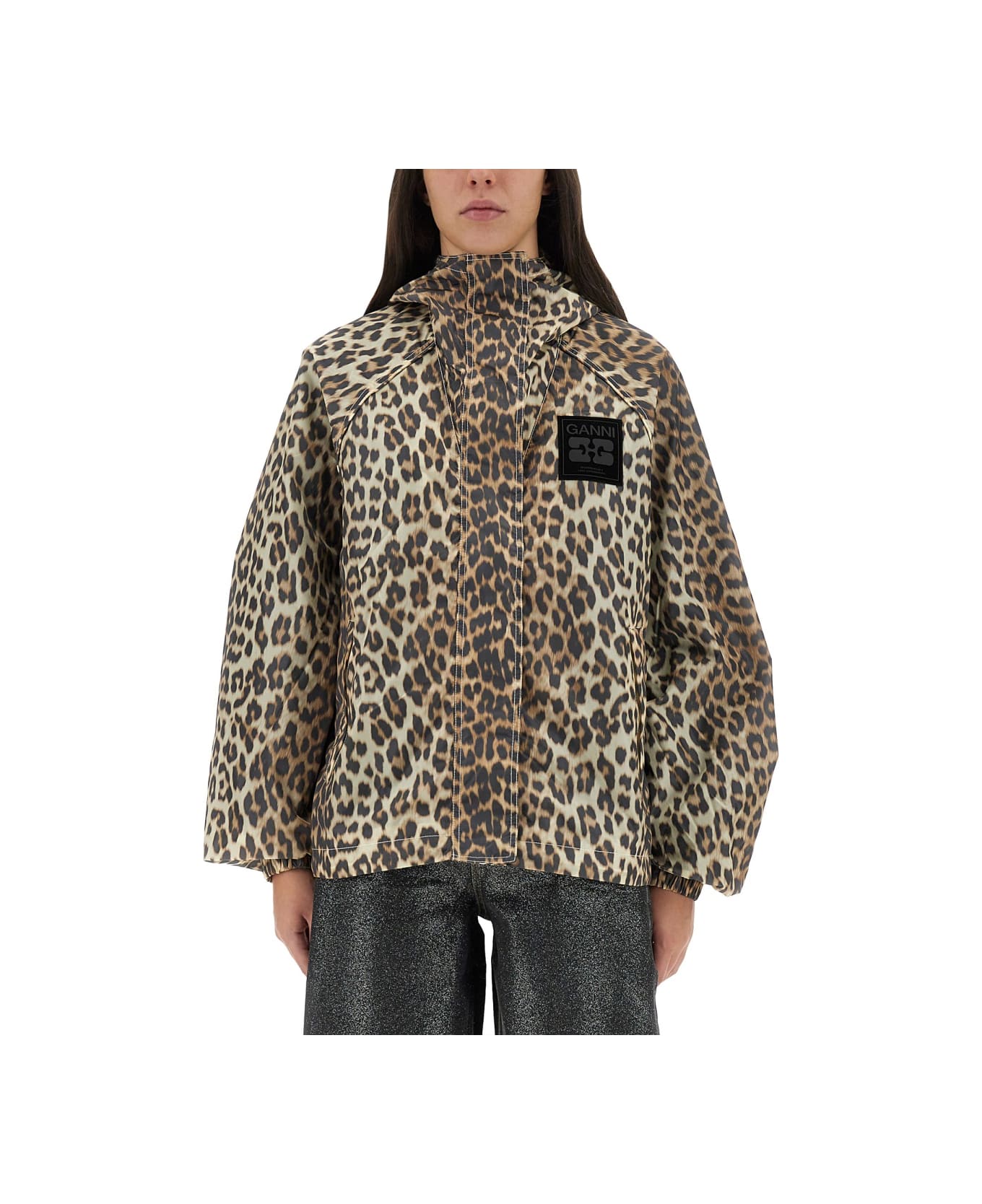 Ganni Leopard Print Jacket - ANIMALIER