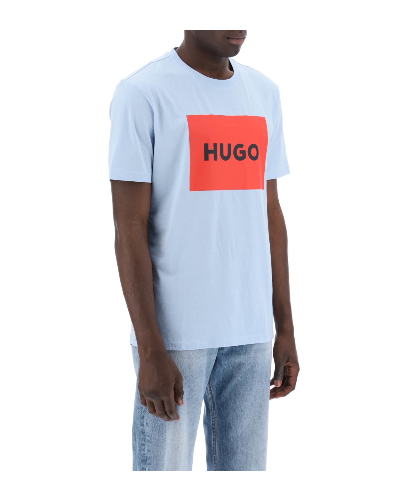 Hugo Boss Dulive T-shirt With Logo Box - LIGHT PASTEL BLUE (Light blue)