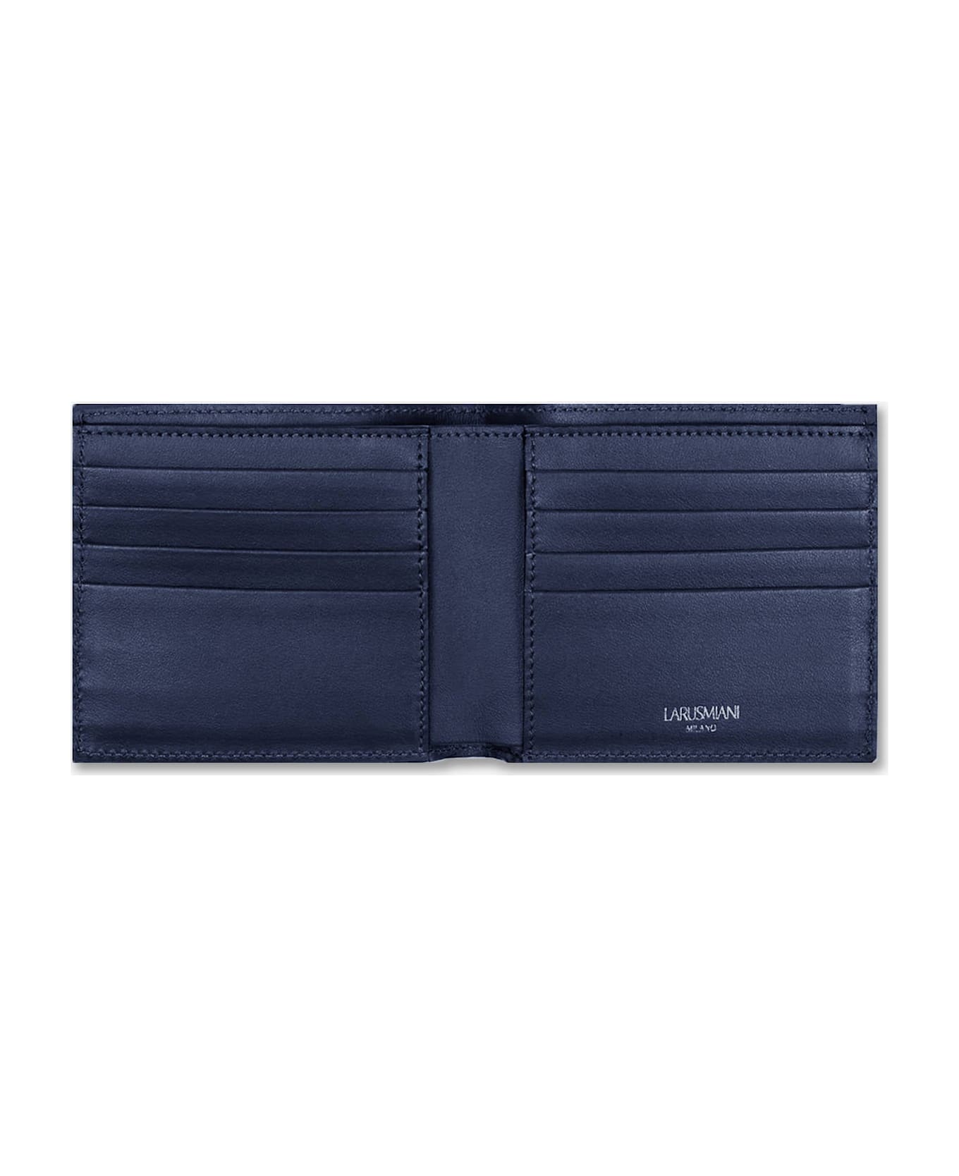 Larusmiani Alligator Wallet Holding Wallet - Blue