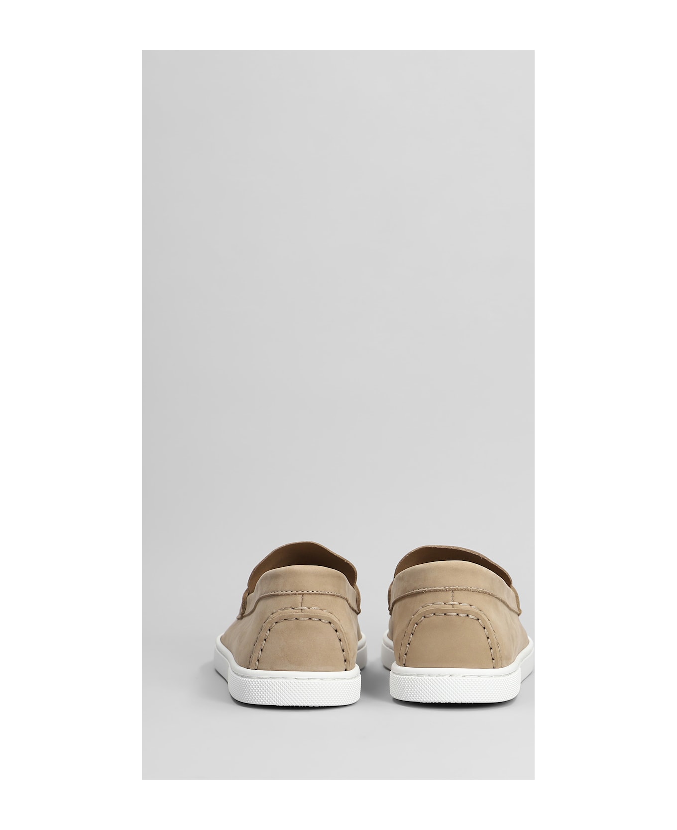 Christian Louboutin Chambeliboat Loafers In Beige Leather - beige