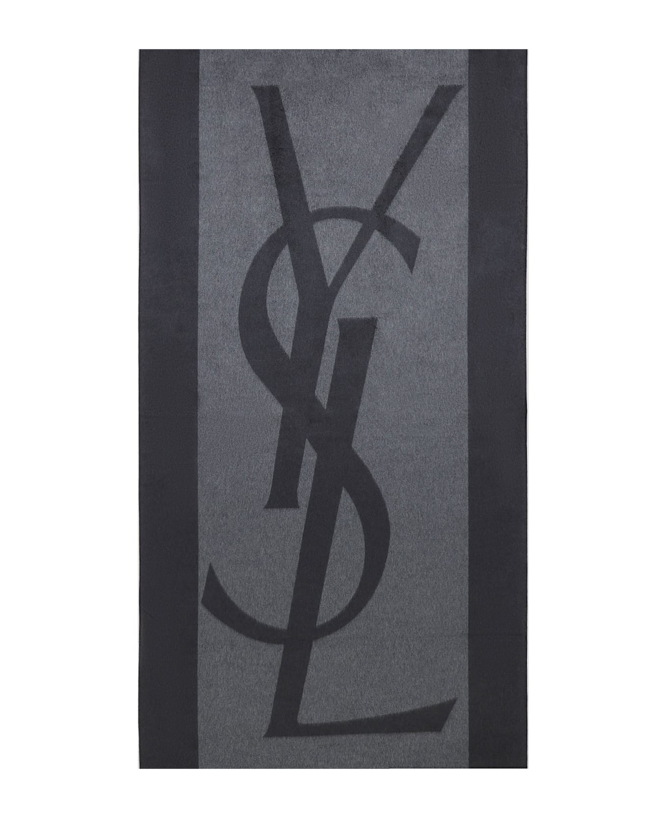 Saint Laurent Silk Scarf - Graphite Dark Grey