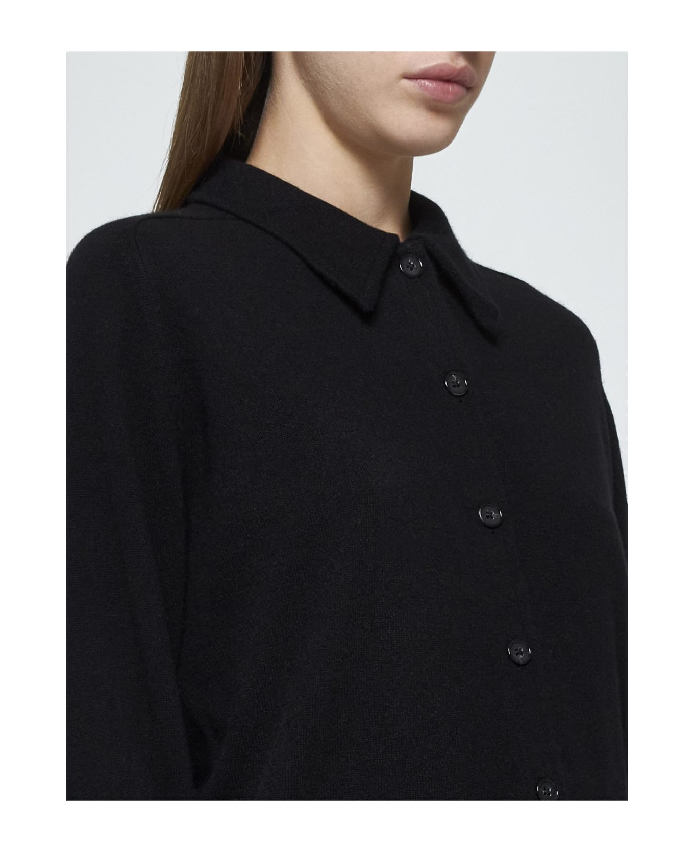 Totême Cashmere Knit Shirt - Black