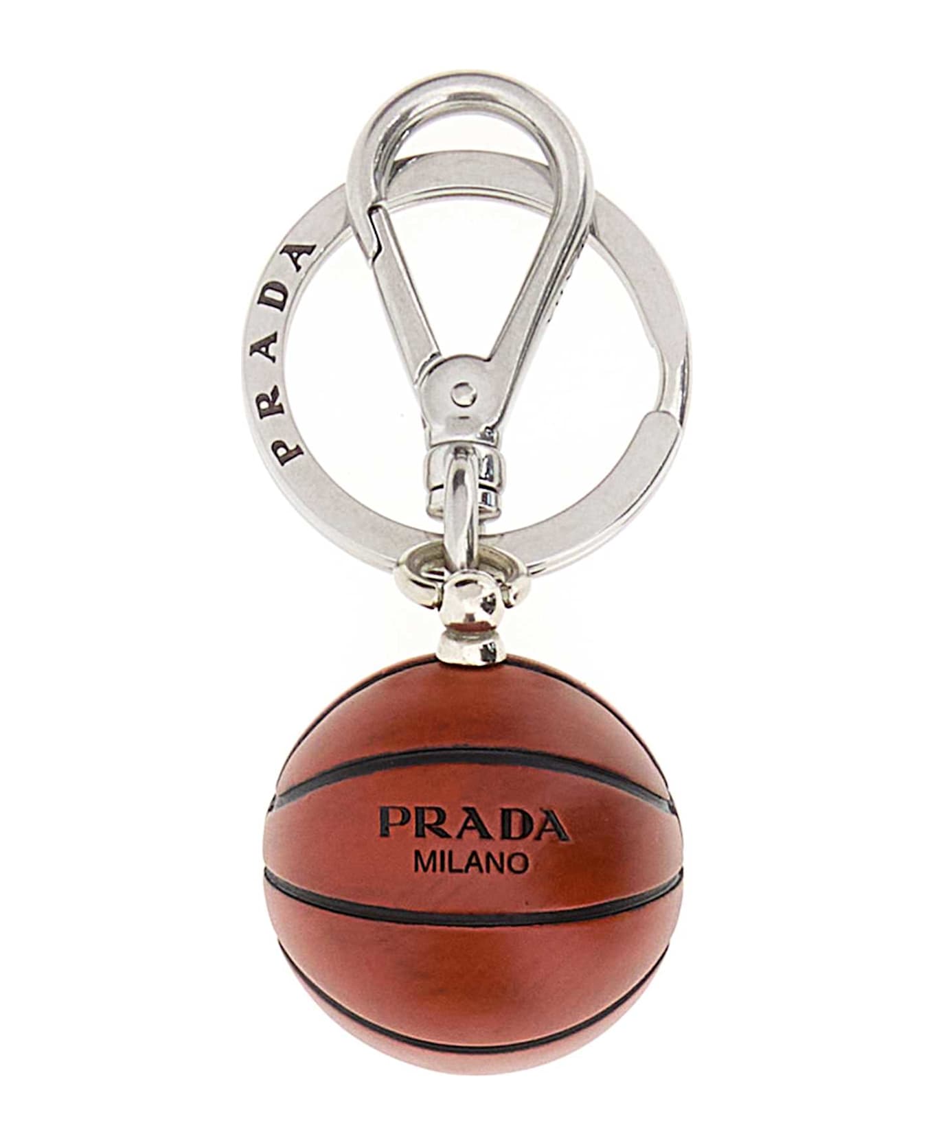 Prada Multicolor Metal Key Ring - PELTRO+ARANCIO