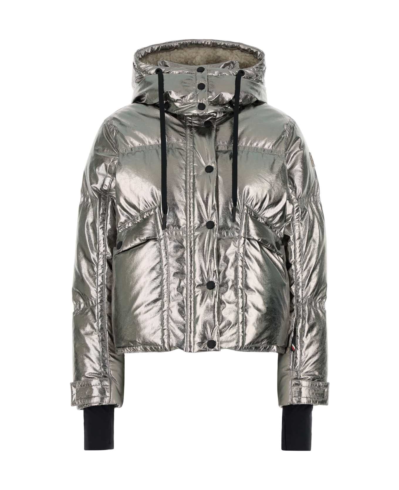 Moncler Grenoble Silver Polyester Celaque Down Jacket - M90