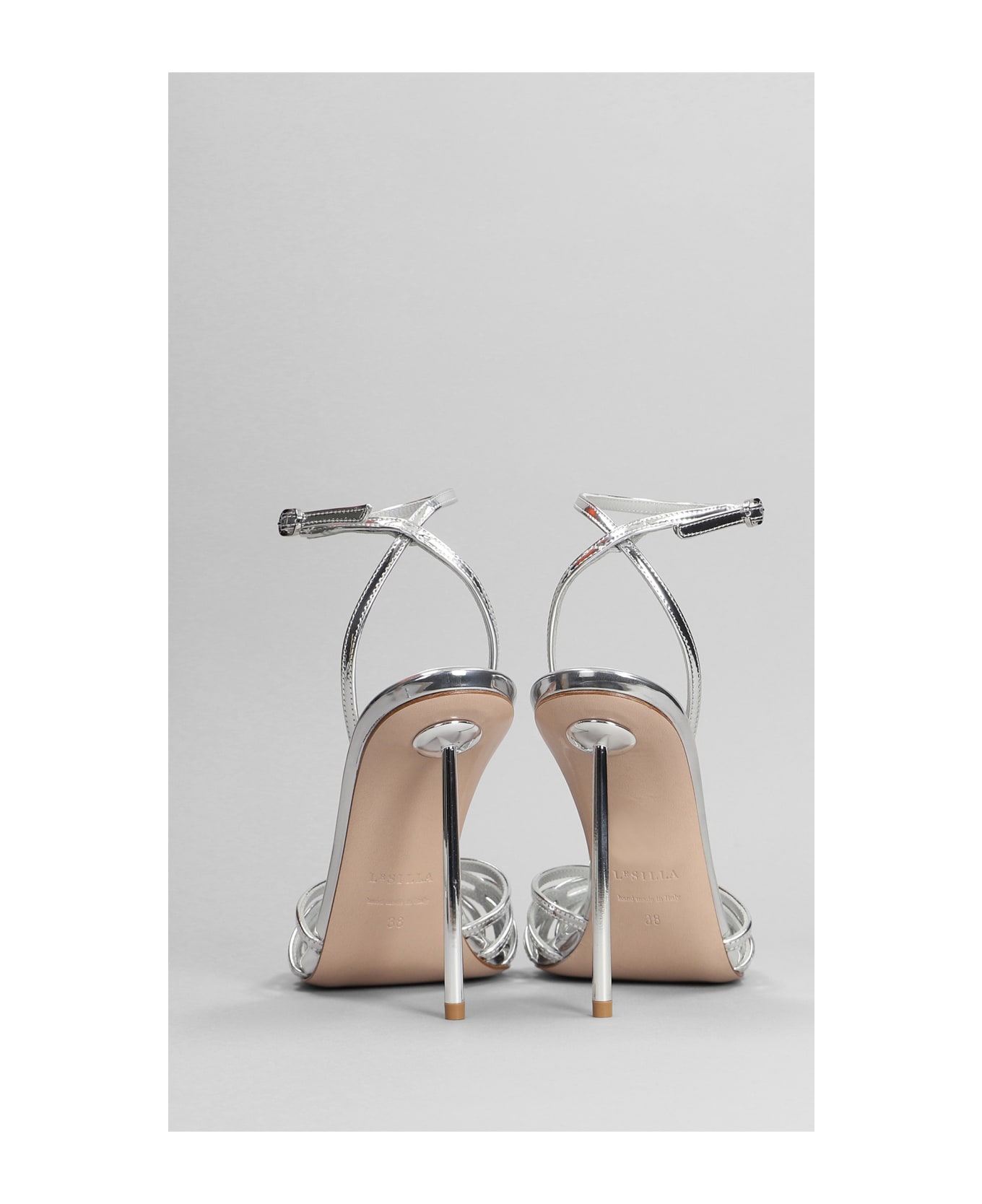 Le Silla Bella Sandals In Silver Leather - silver サンダル
