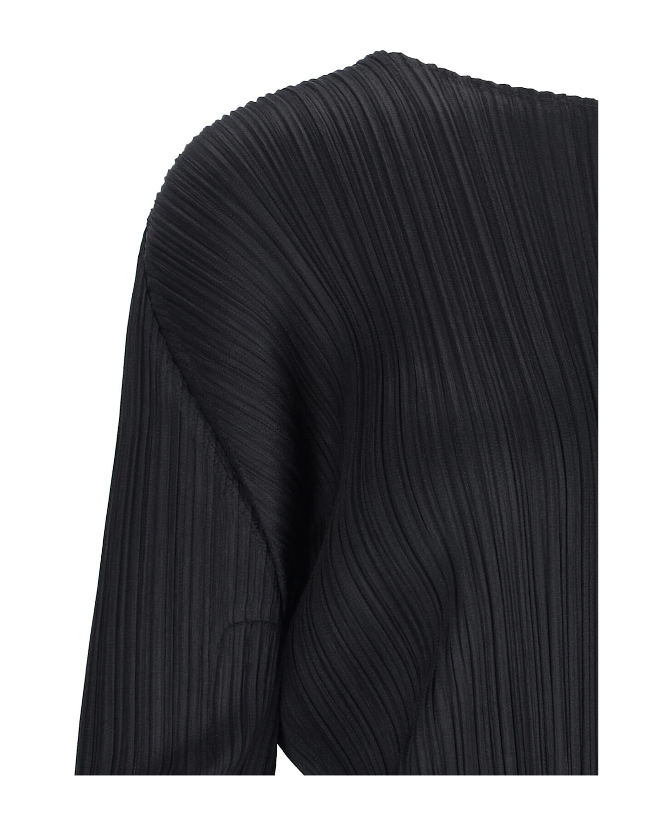 Pleats Please Issey Miyake 'monthly Colors September' Pleated Top - Black  