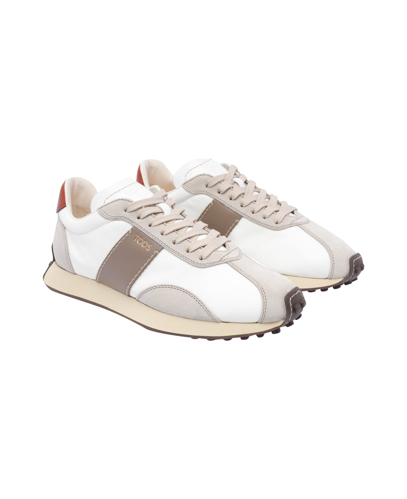 Tod's T Vintage Leather Sneakers - Beige