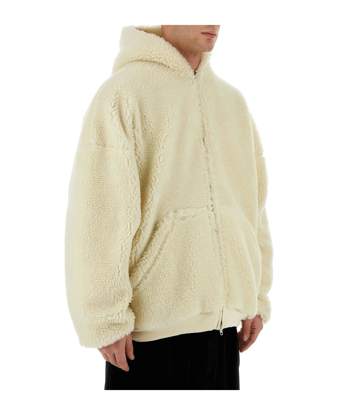 Balenciaga Ivory Teddy Oversize Sweatshirt - IVORY