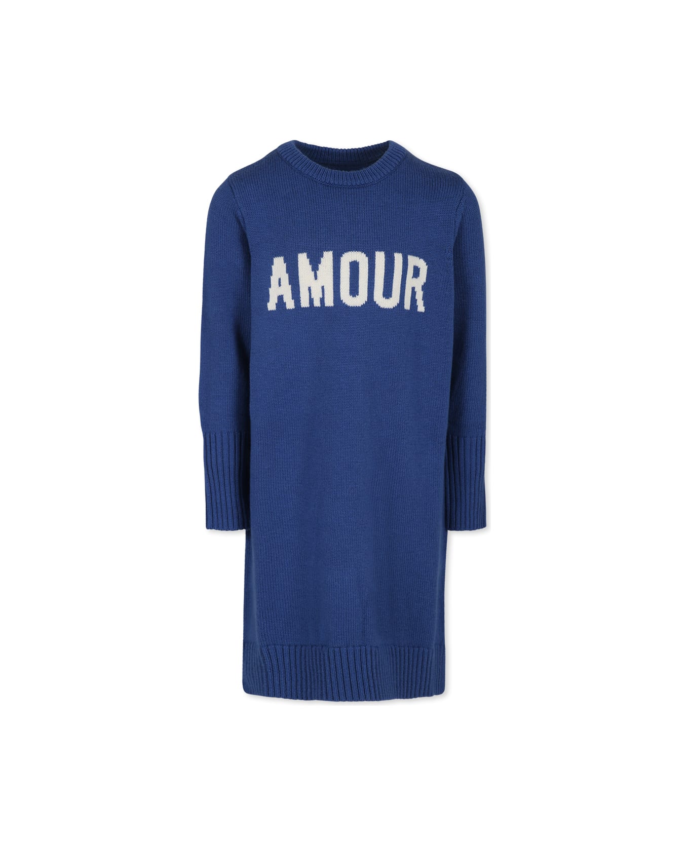 Zadig & Voltaire Blue Dress For Girl With Logo - Blue